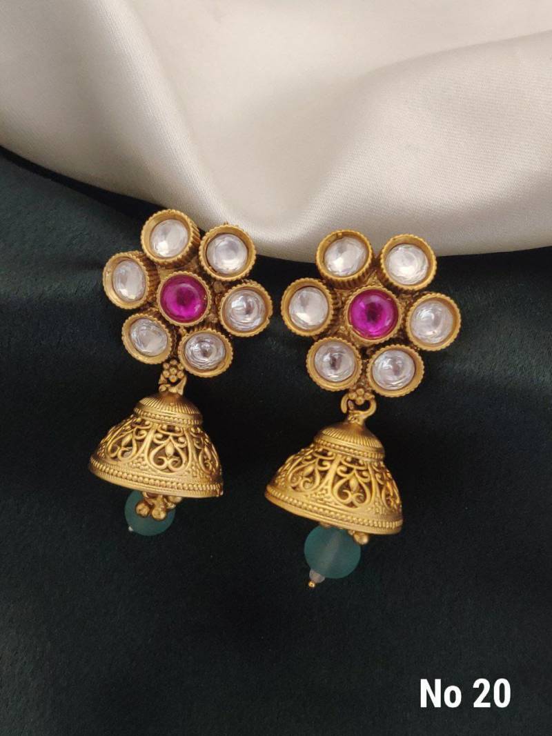 Brass High Gold Earrings 3