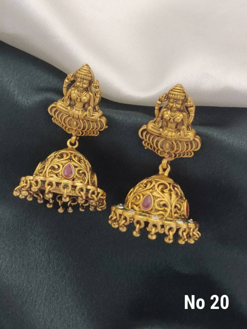 Brass High Gold Earrings 3