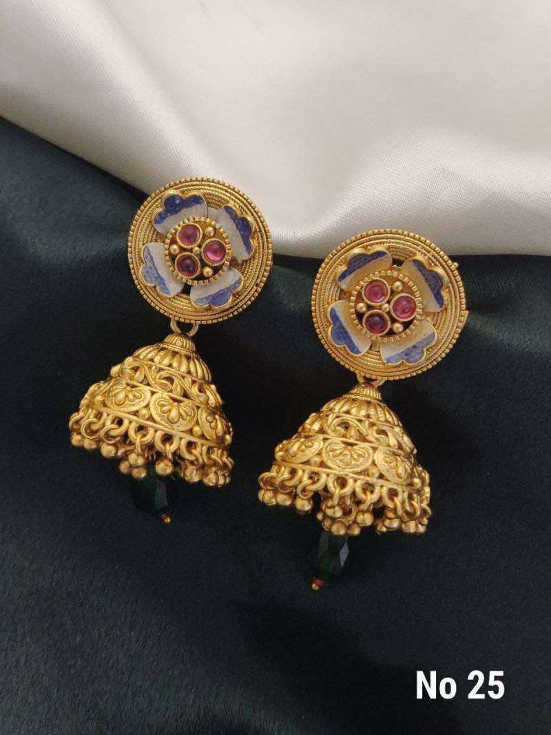 Brass High Gold Earrings 3