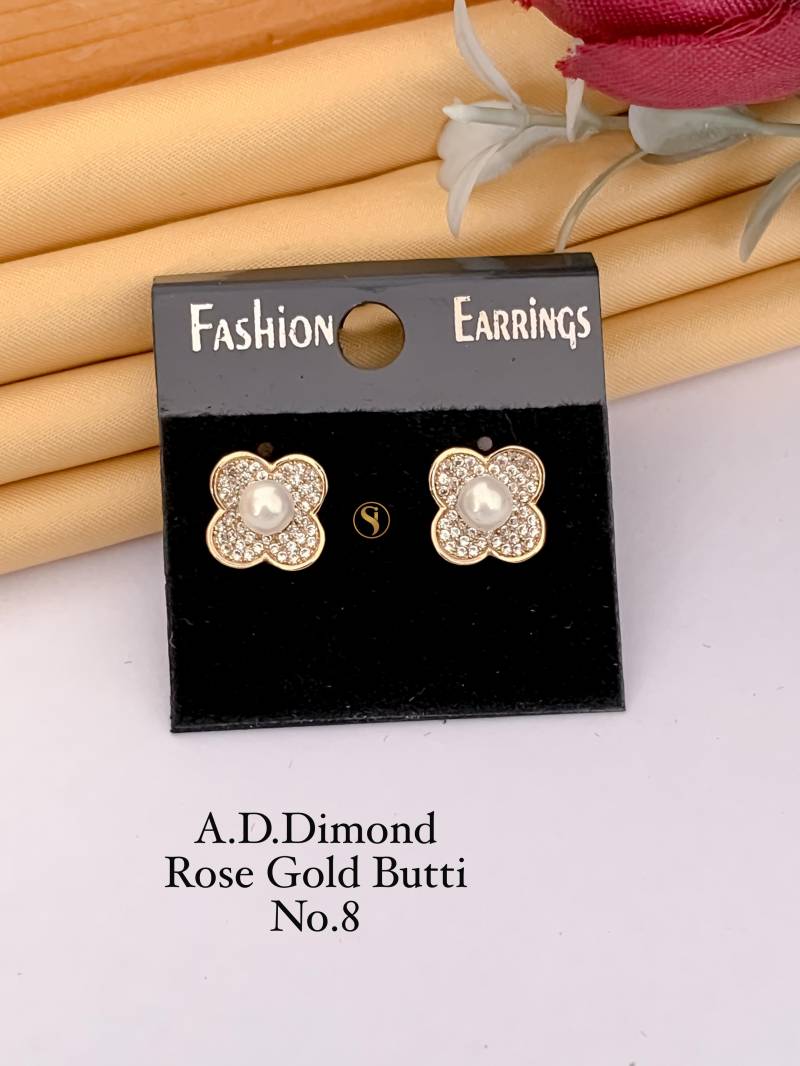 AD Diamond Rose Gold Butti 4 (22 Pcs)