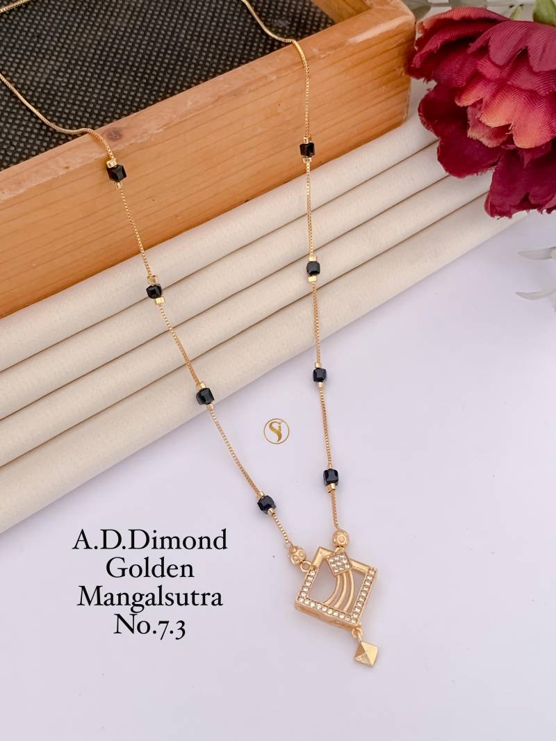 Ad Diamond Golden Mangalsutra 19