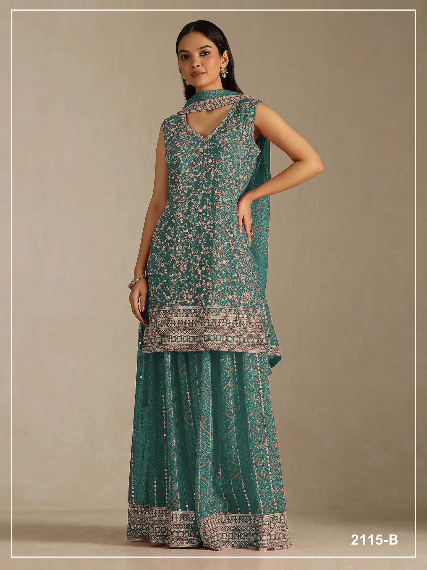 2115 Master Colors A To D Faux Georgette Dress Material