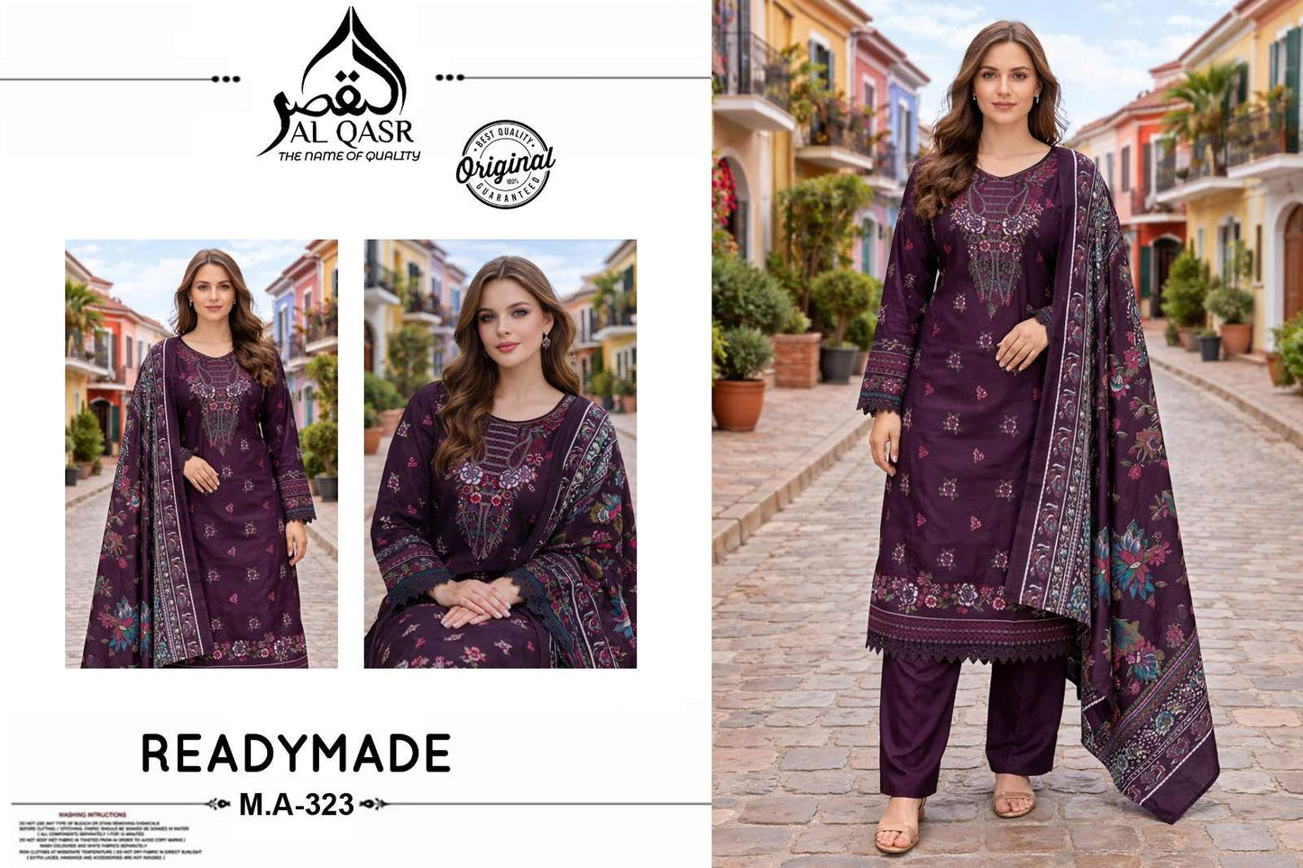 Al - Qasr MA - 323 Pakistani Suit Set Wholesale Catalogue - Amrah Wholesale