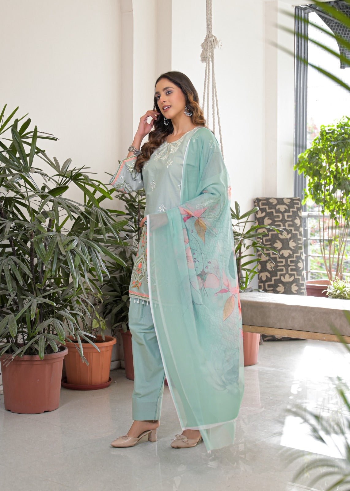 Afsana Kaavya Farshi Cotton Embroidered Salwar Suit Set - Amrah Wholesale