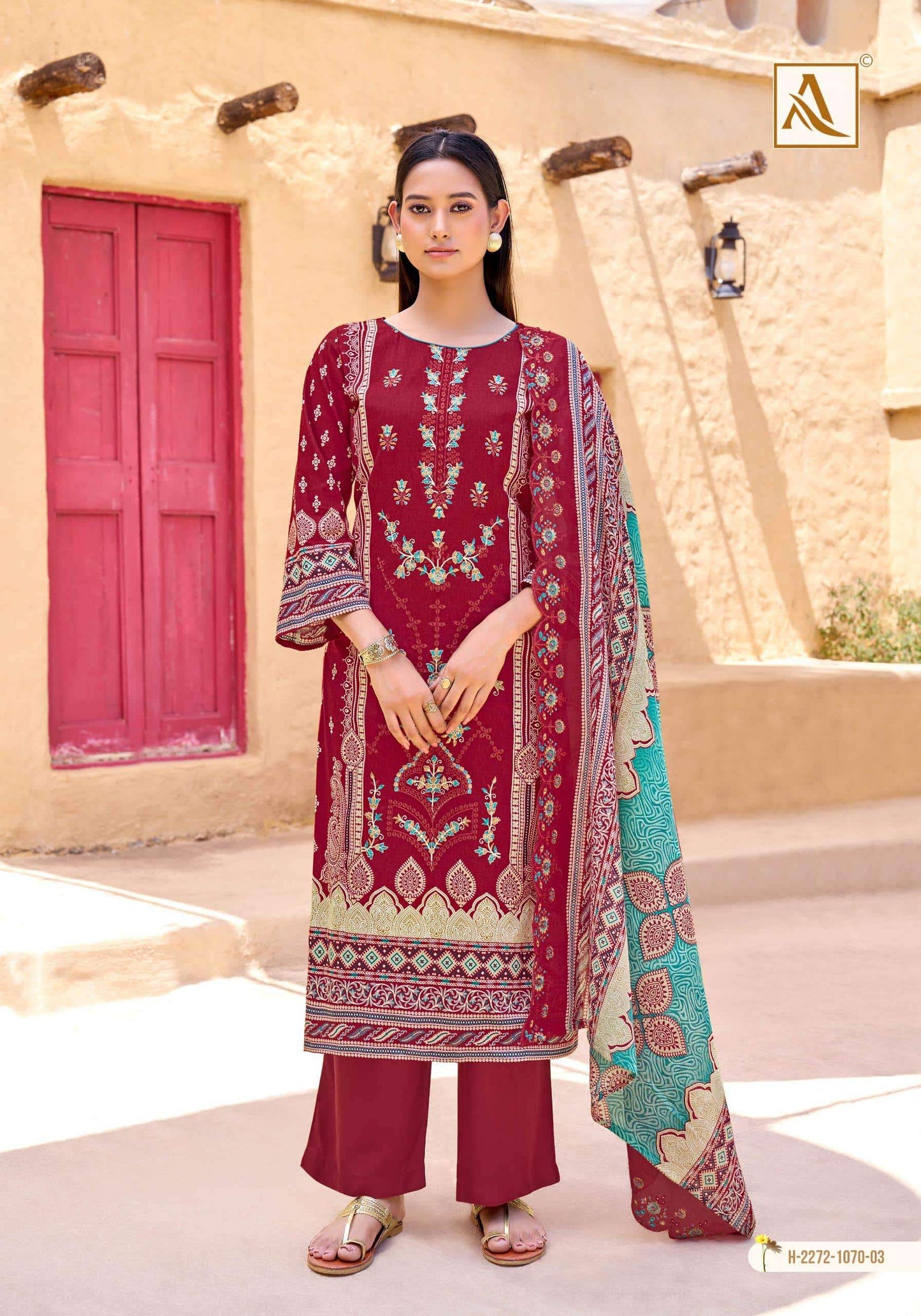 Alok Suit Bin Saeed Vol-14 Cambric Cotton Dress Material Wholesale Surat India