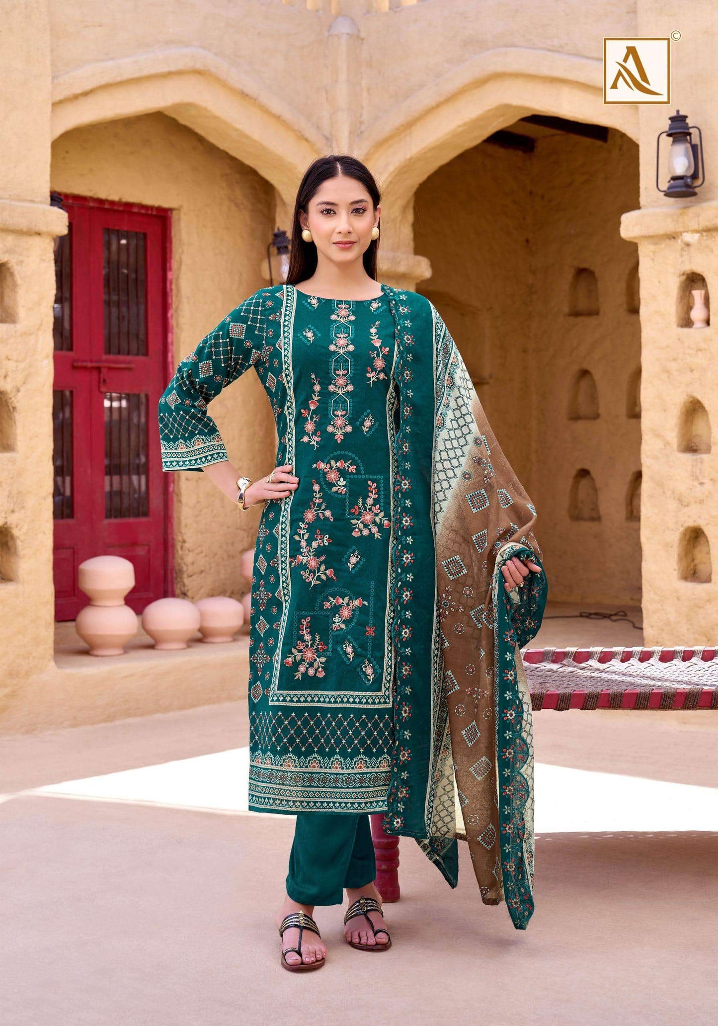 Alok Suit Bin Saeed Vol-14 Cambric Cotton Dress Material Wholesale Surat India