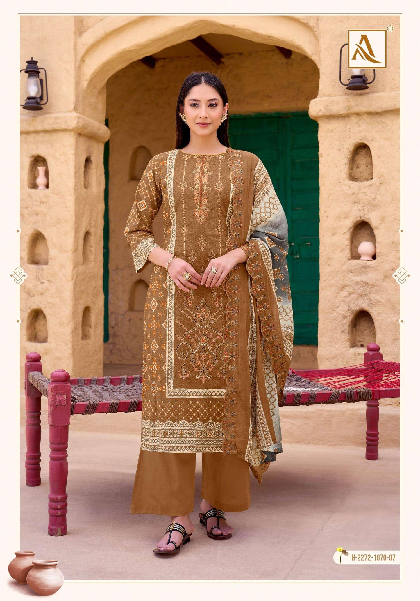 Alok Suit Bin Saeed Vol-14 Cambric Cotton Dress Material Wholesale Surat India