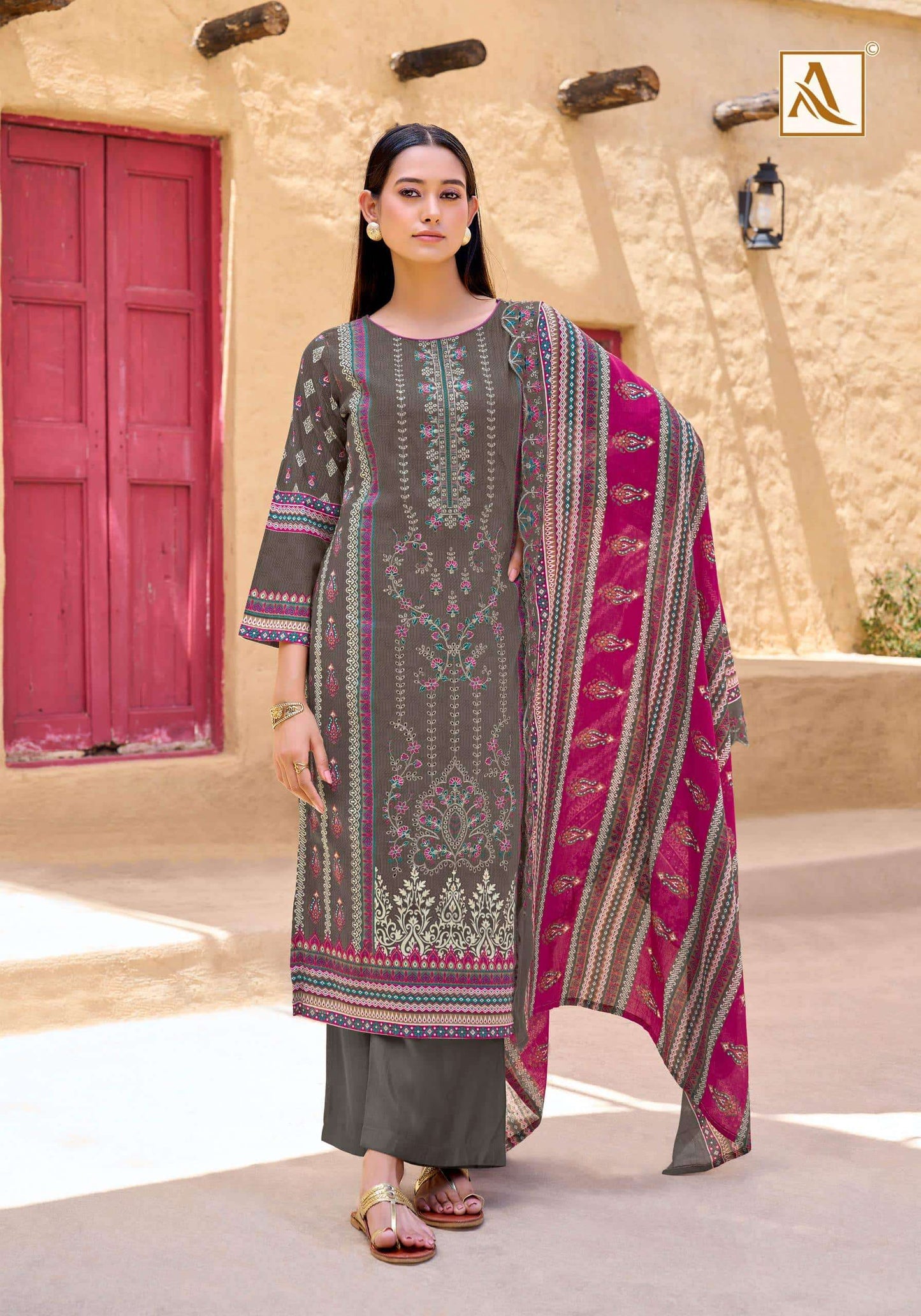 Alok Suit Bin Saeed Vol-14 Cambric Cotton Dress Material Wholesale Surat India