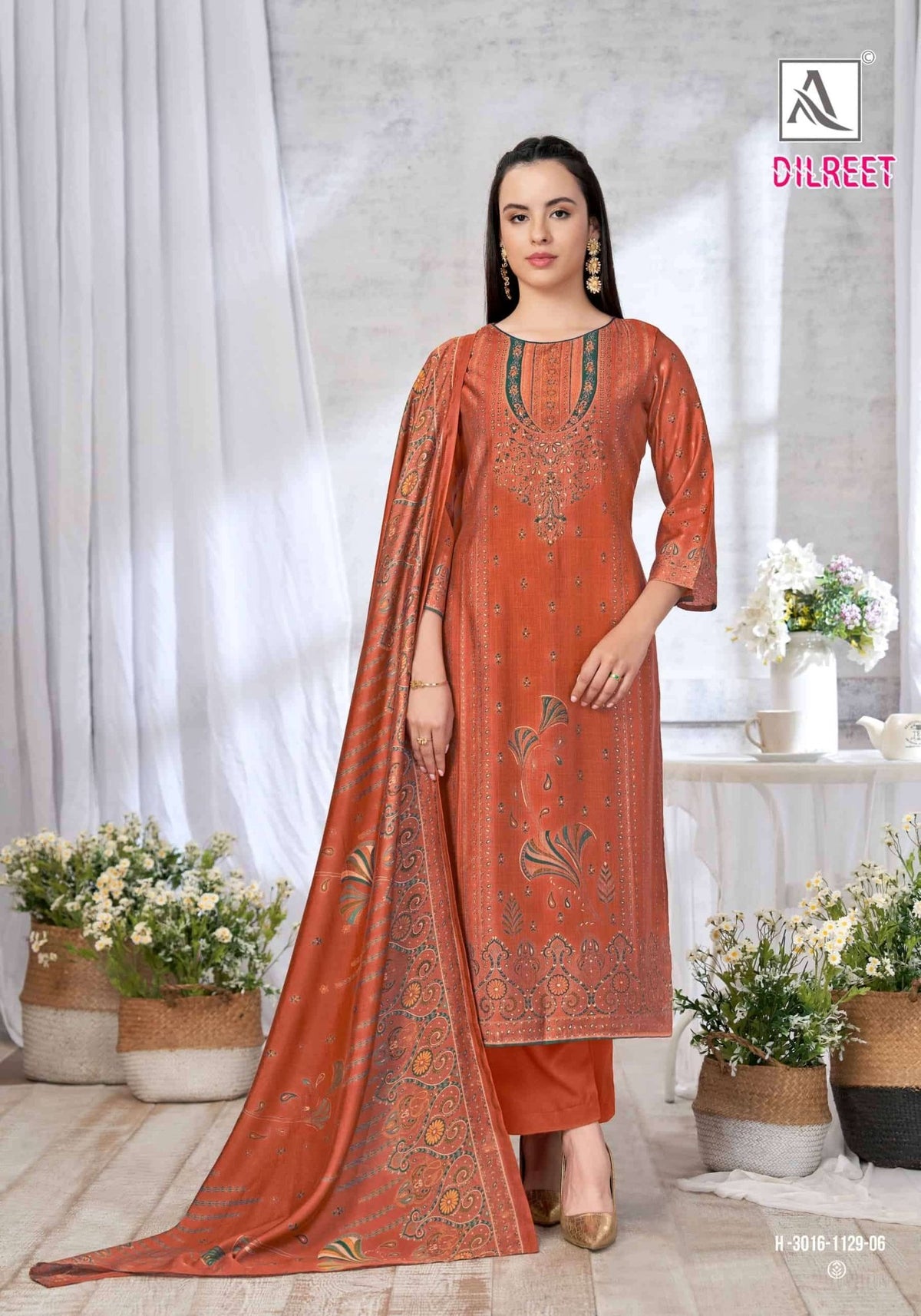 Alok Suit Dilreet Pure Modal Dress Material Wholesale - Amrah Wholesale