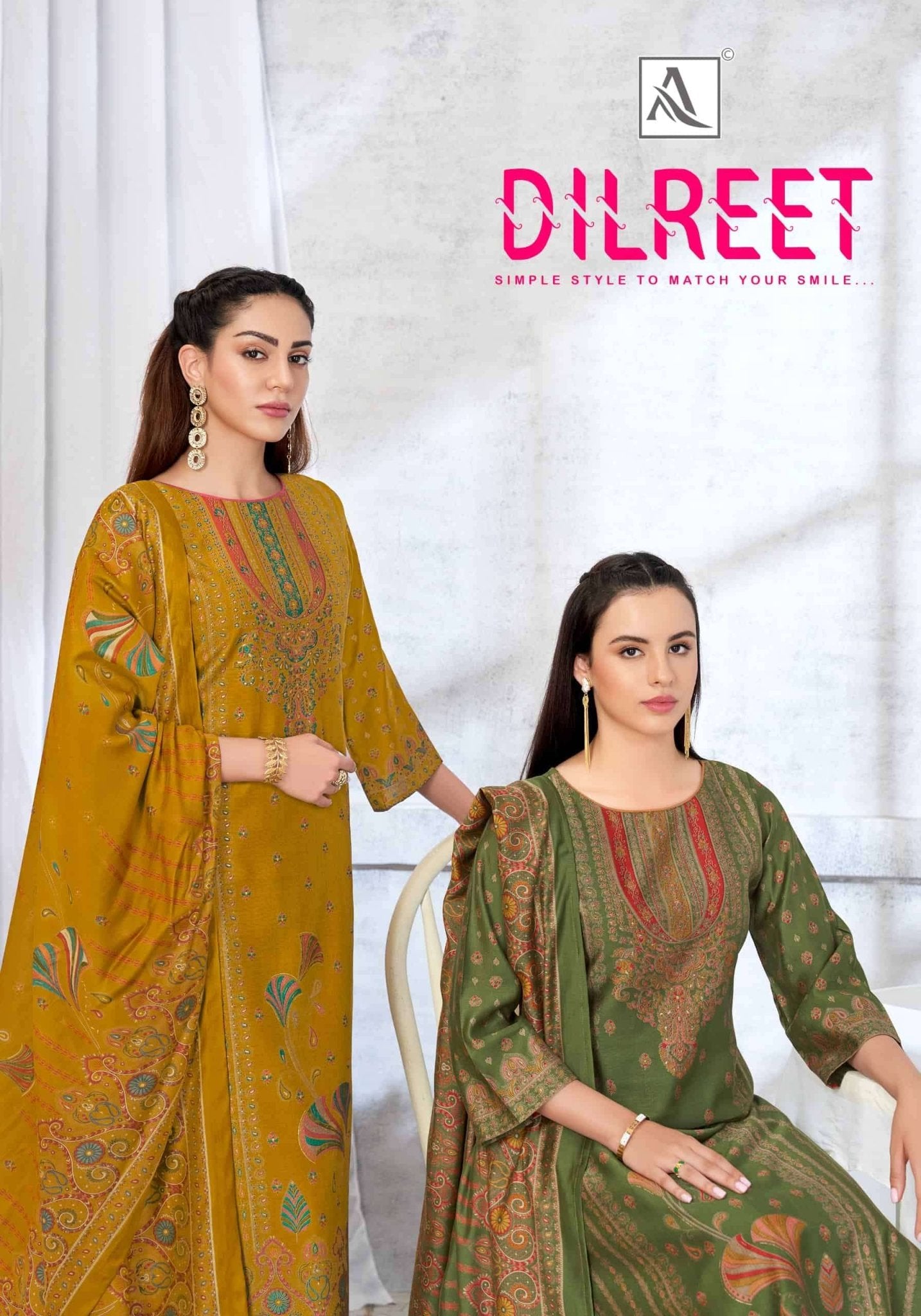 Alok Suit Dilreet Pure Modal Dress Material Wholesale - Amrah Wholesale