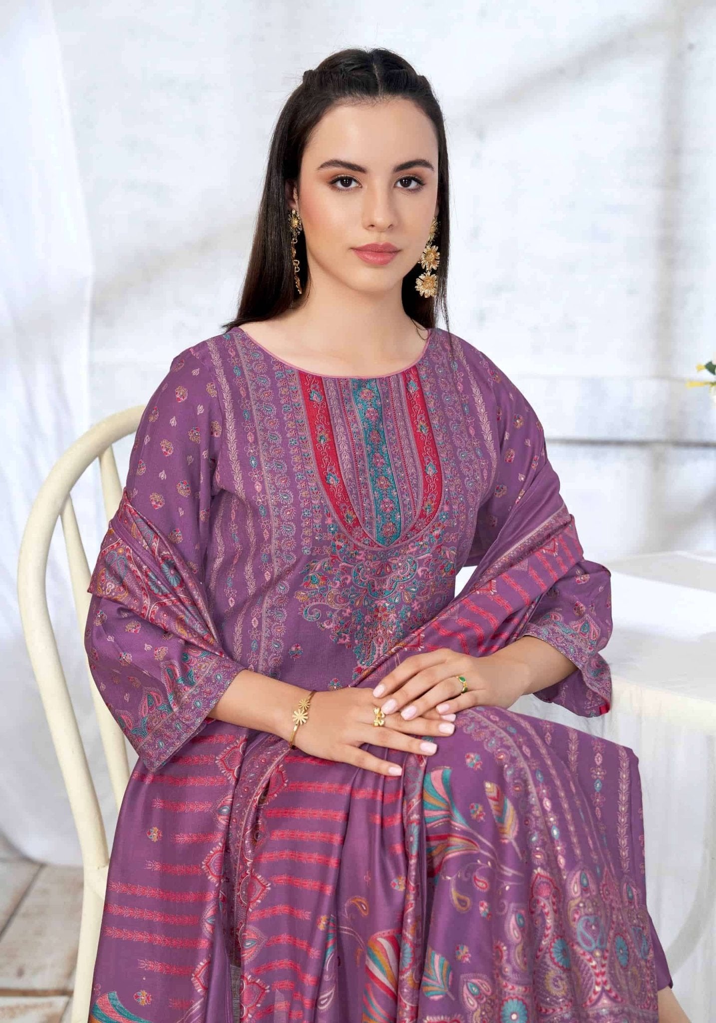 Alok Suit Dilreet Pure Modal Dress Material Wholesale - Amrah Wholesale