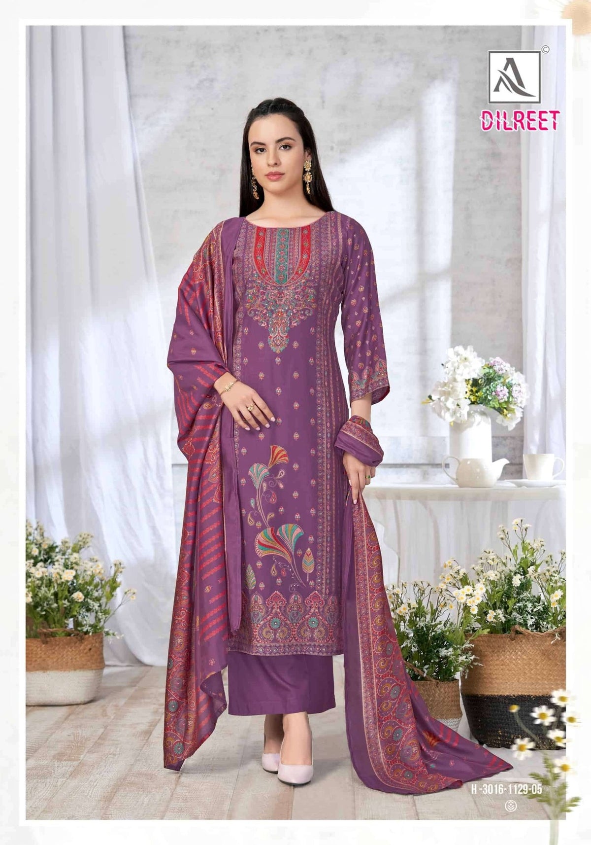 Alok Suit Dilreet Pure Modal Dress Material Wholesale - Amrah Wholesale