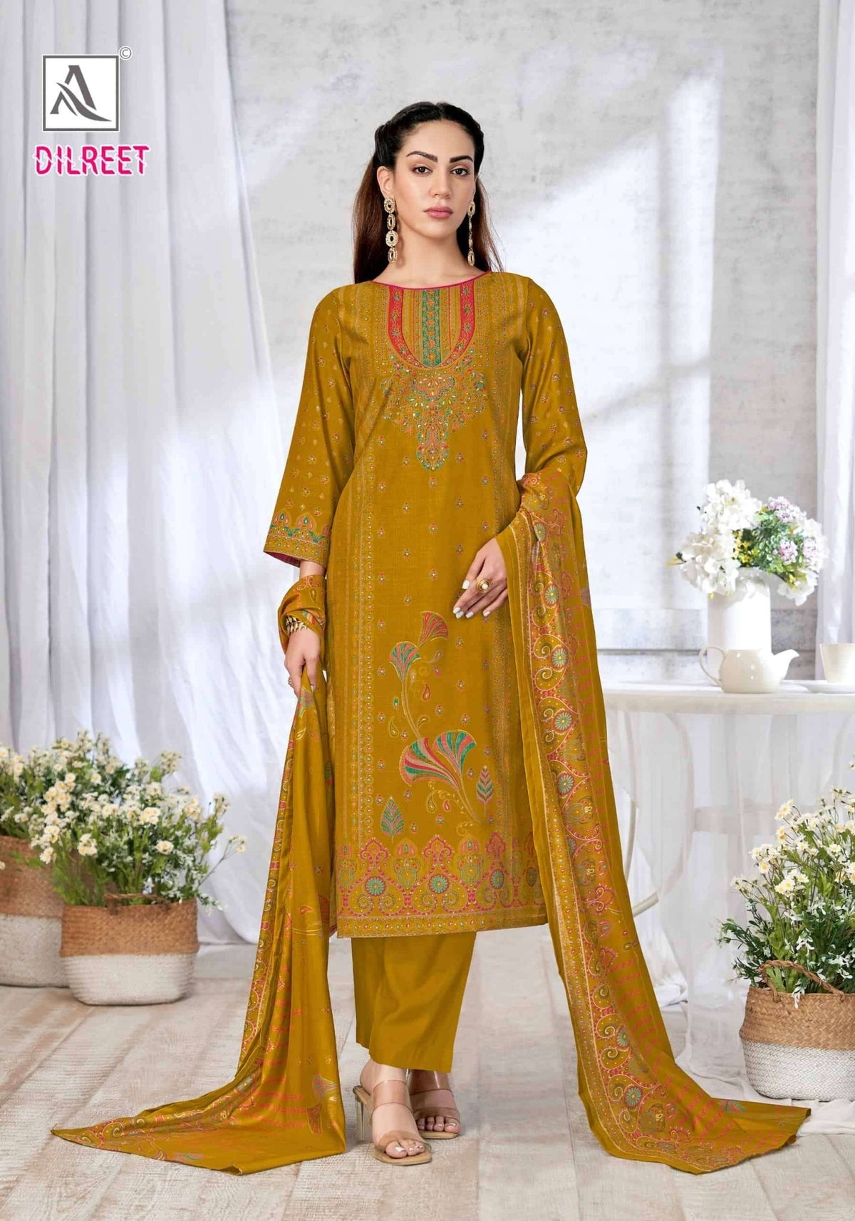 Alok Suit Dilreet Pure Modal Dress Material Wholesale - Amrah Wholesale