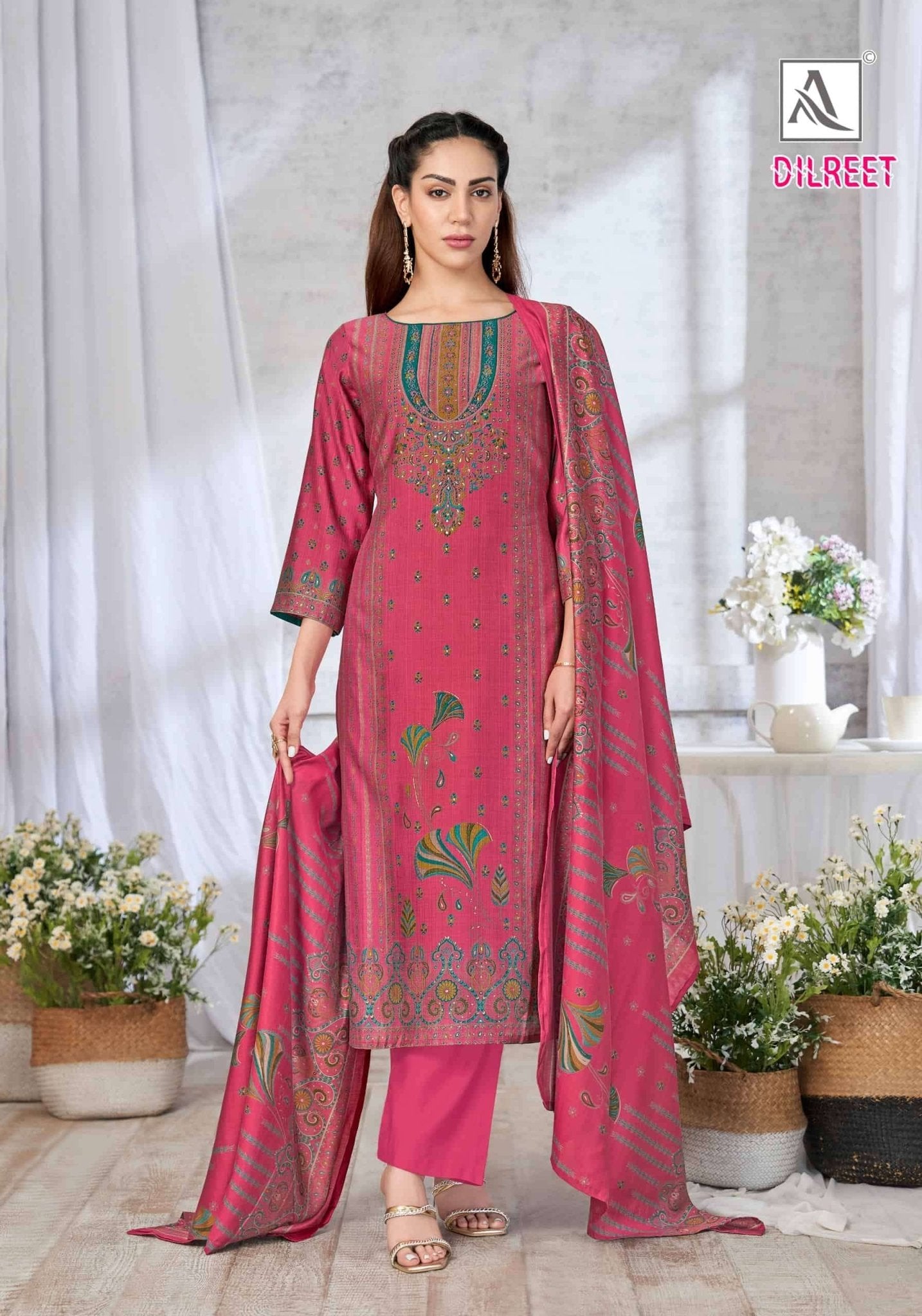 Alok Suit Dilreet Pure Modal Dress Material Wholesale - Amrah Wholesale
