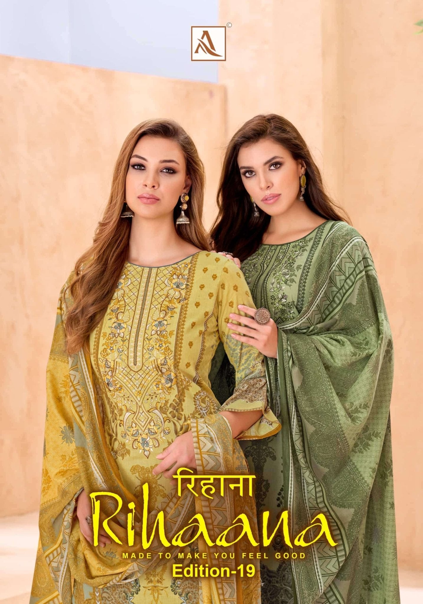 Alok Suit Rihaana Edition 19 Cambric Cotton Pakistani Suit - Amrah Wholesale