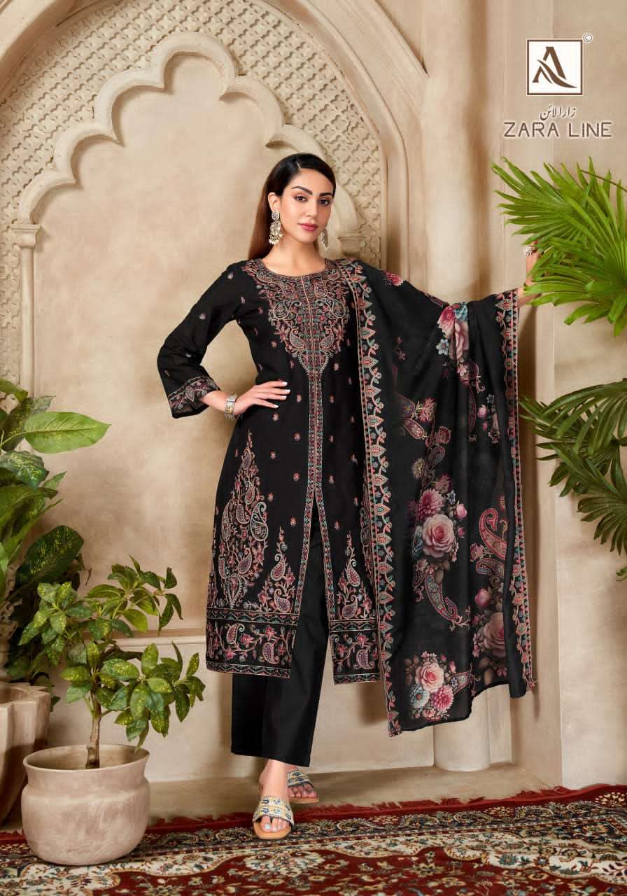 Alok Zara Line Cambric Cotton Pakistani Suit