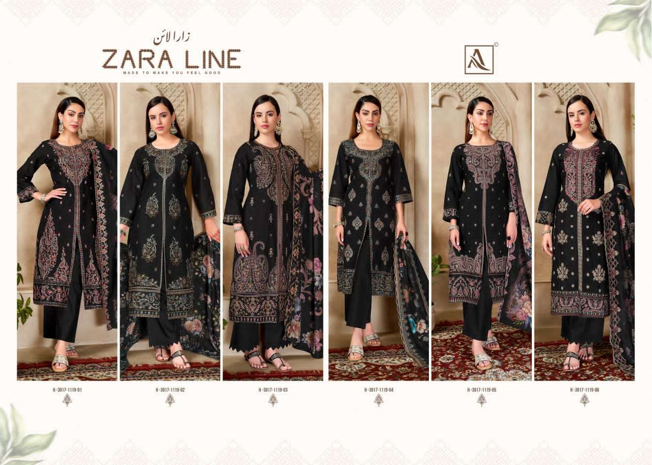 Alok Zara Line Cambric Cotton Pakistani Suit