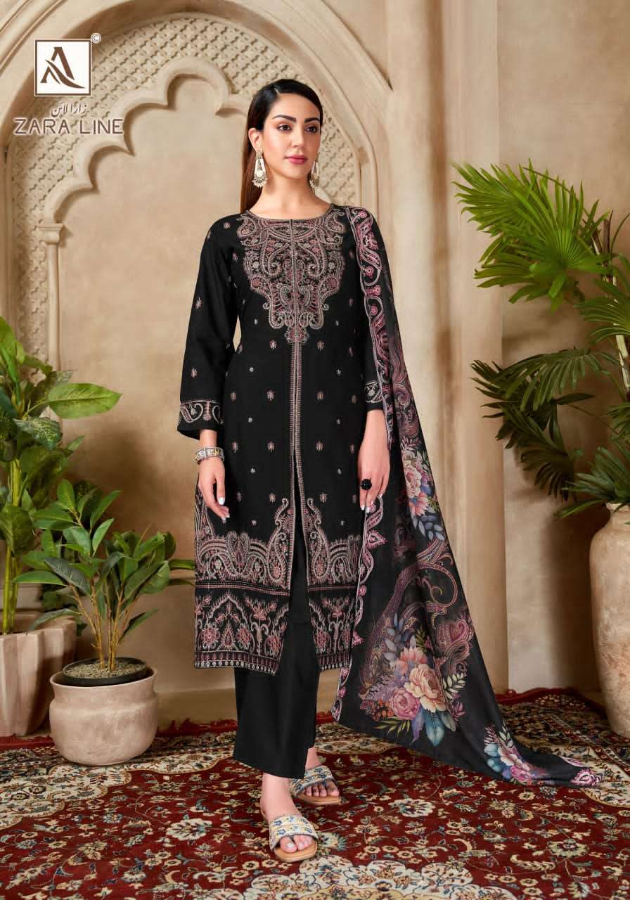 Alok Zara Line Cambric Cotton Pakistani Suit