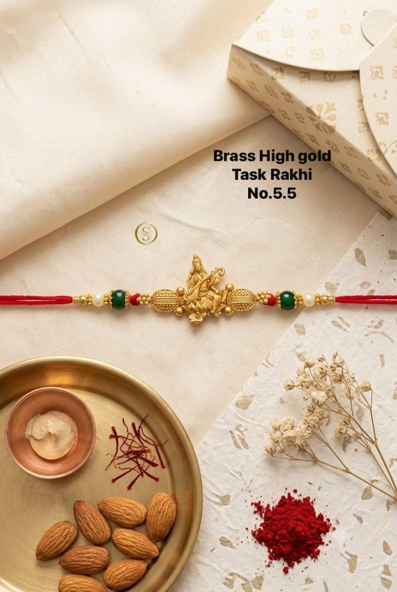 Amrah Wholesale Brass High Gold Task Rakhi 1 Collection