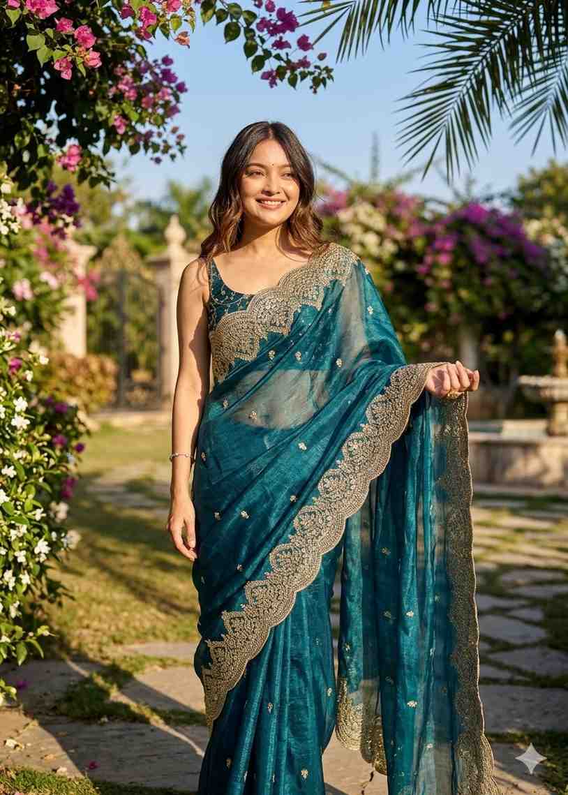 Kc 921 Fendy Chiffon Sequins Saree Collection - Amrah Wholesale