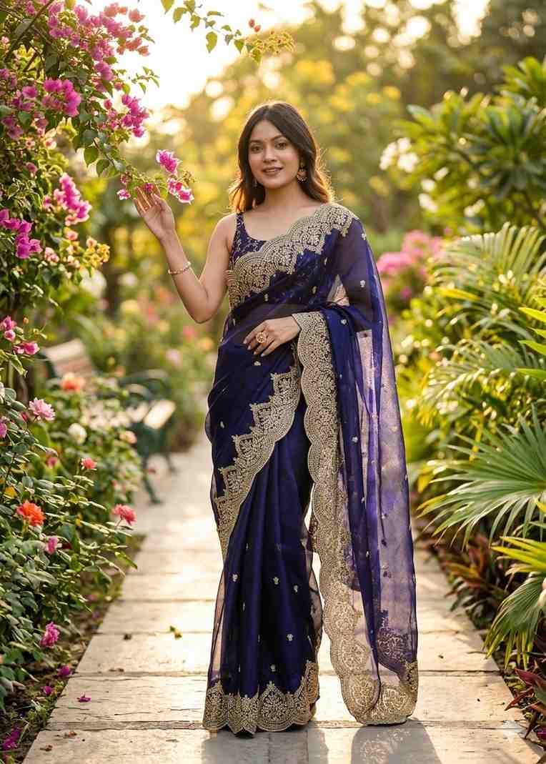 Kc 921 Fendy Chiffon Sequins Saree Collection - Amrah Wholesale