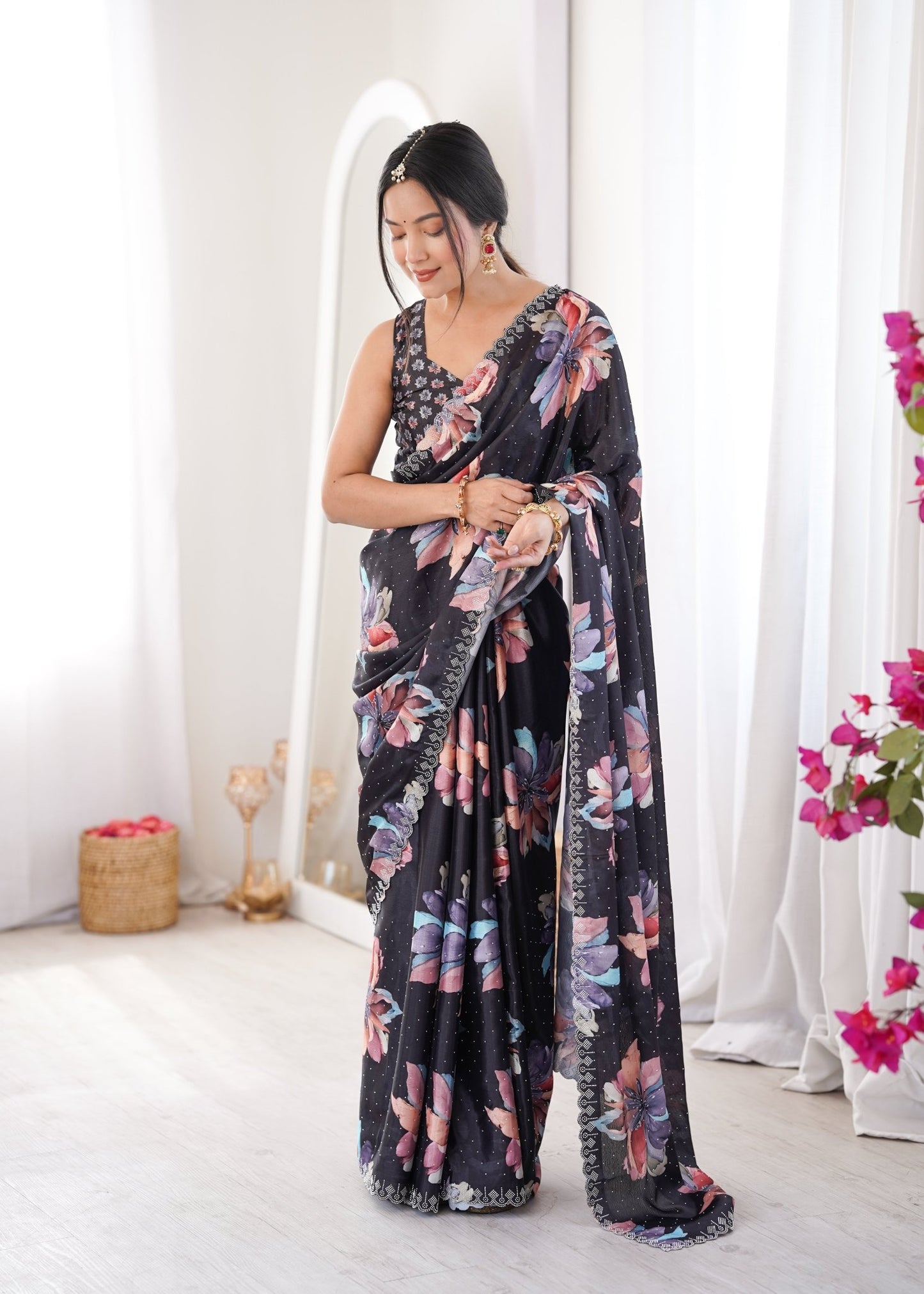 Amrah Sanket Vol 1 Chinon Saree Collection - Amrah Wholesale
