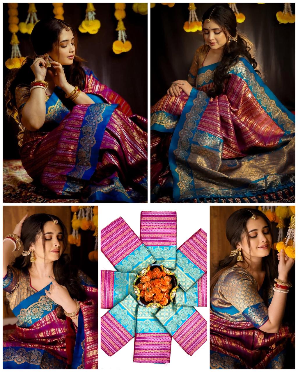 Amrah Soft Silk 6088 Saree Wholesale Catalogue