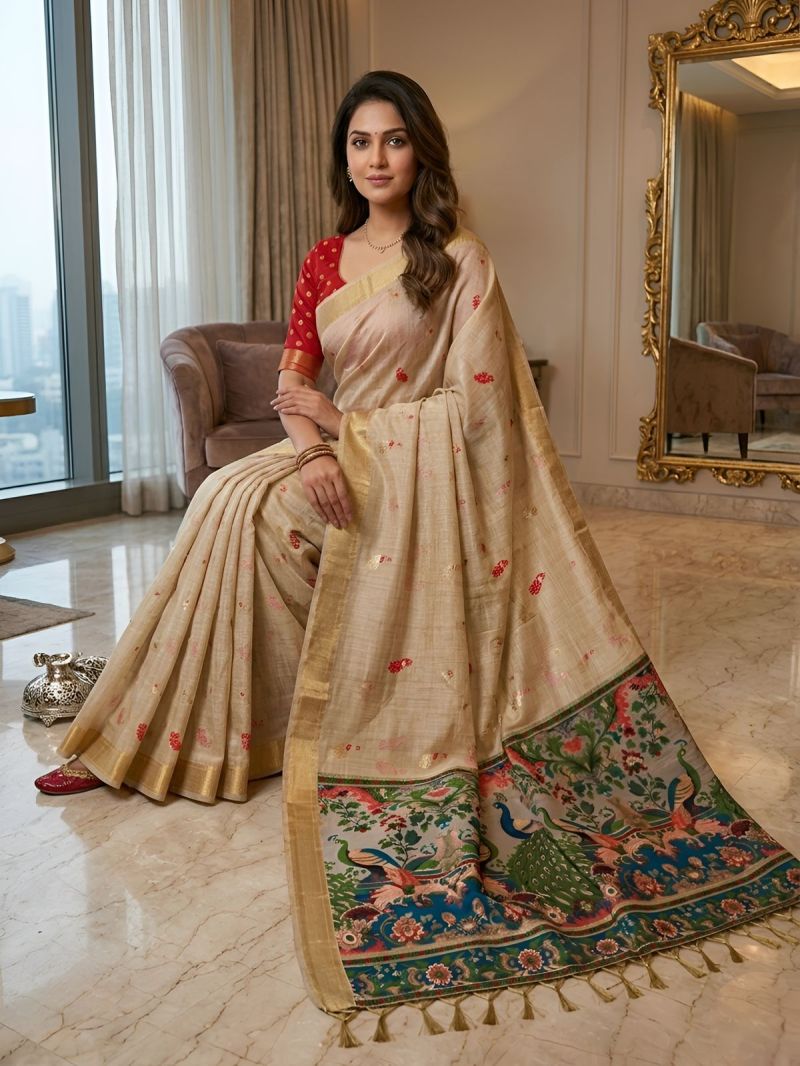 Amrah Wholesale Mv Vis 2 Cotton Jacquard Worked Saree Collection