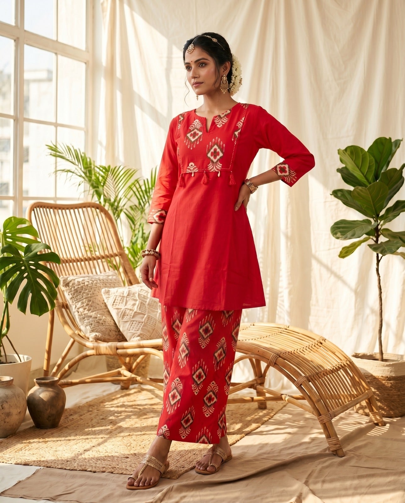 Amrah Wholesale Naisha K 1028 Cotton Manual Work Kurti Pant Set