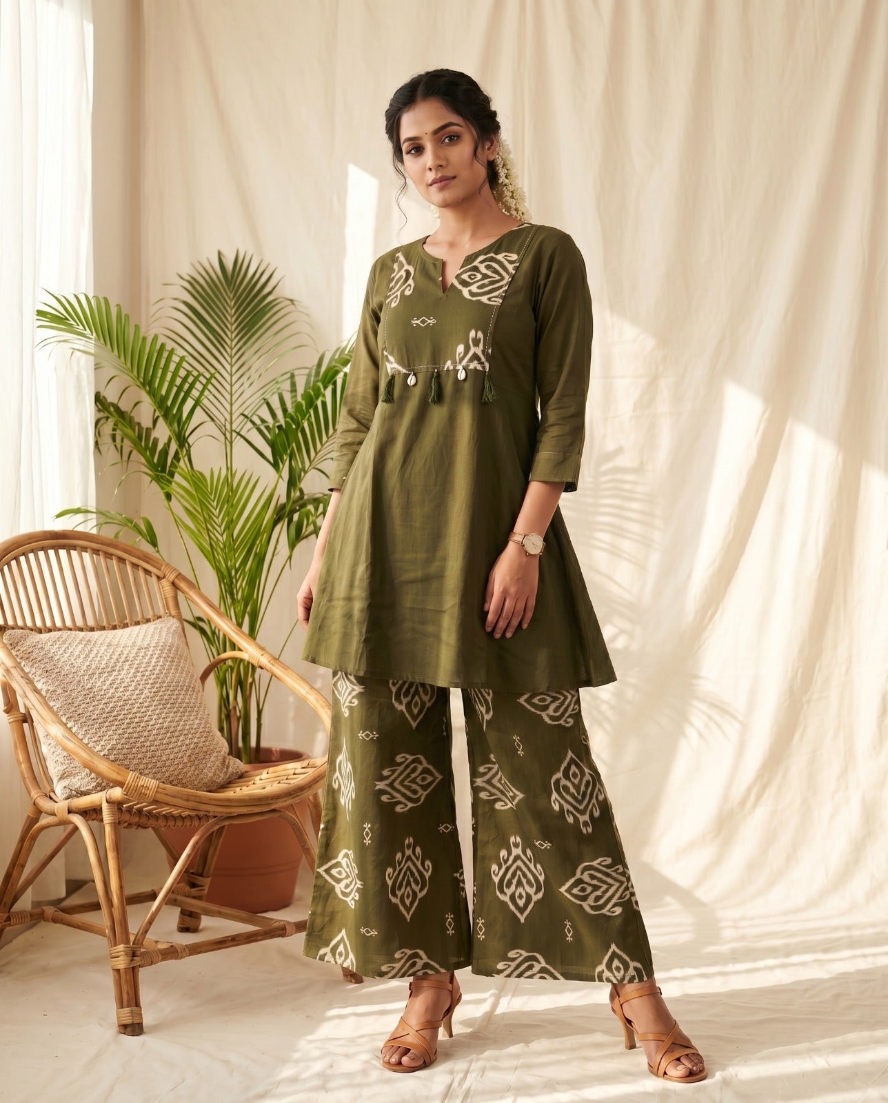 Amrah Wholesale Naisha K 1028 Cotton Manual Work Kurti Pant Set