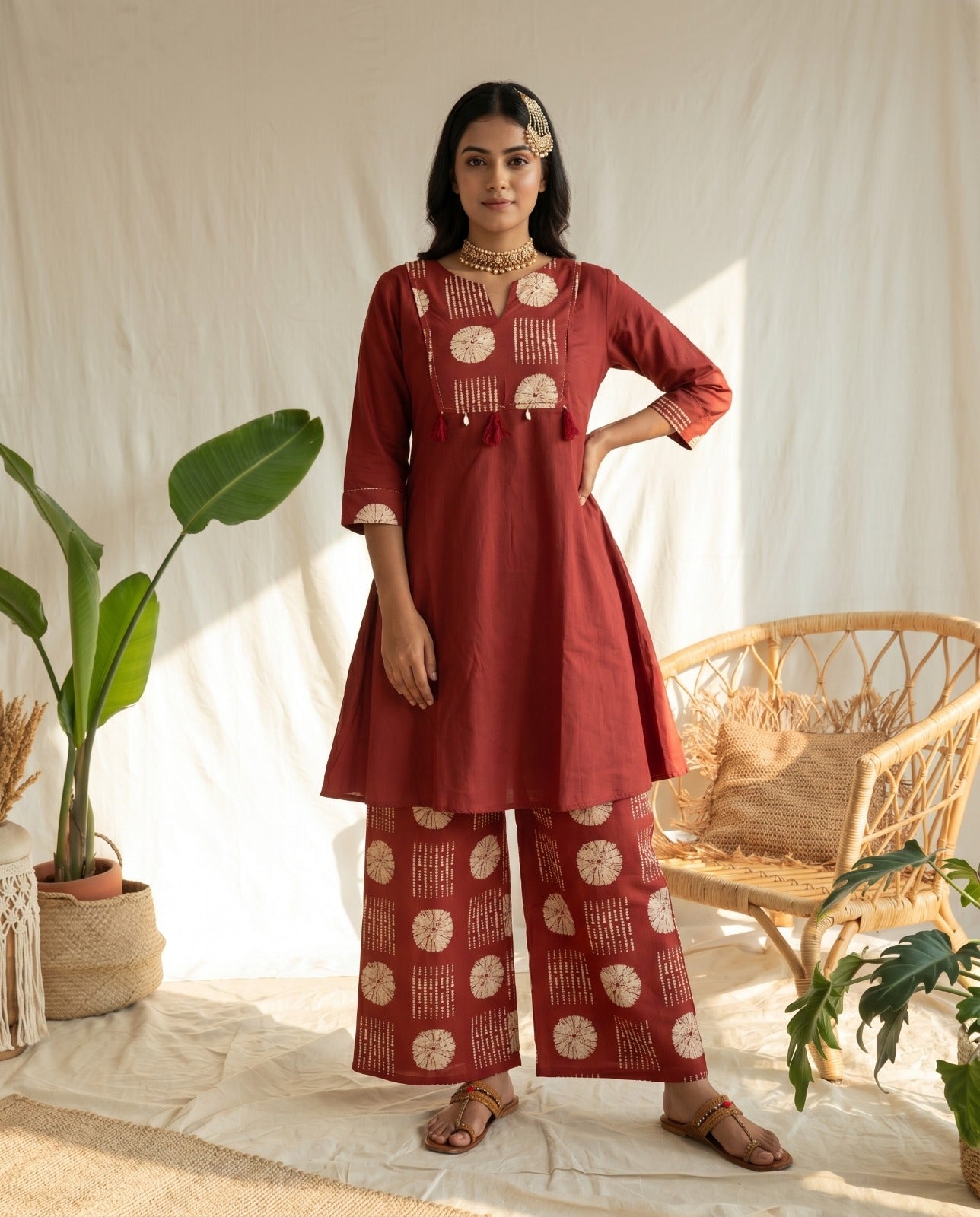 Amrah Wholesale Naisha K 1028 Cotton Manual Work Kurti Pant Set