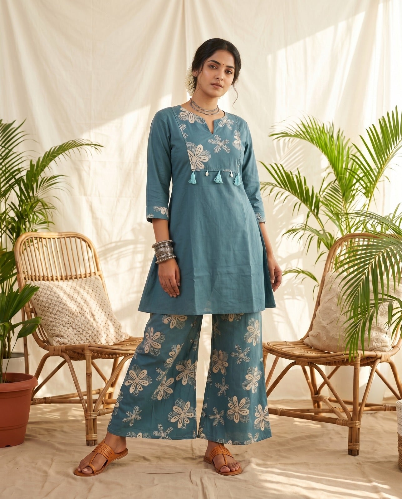 Amrah Wholesale Naisha K 1028 Cotton Manual Work Kurti Pant Set