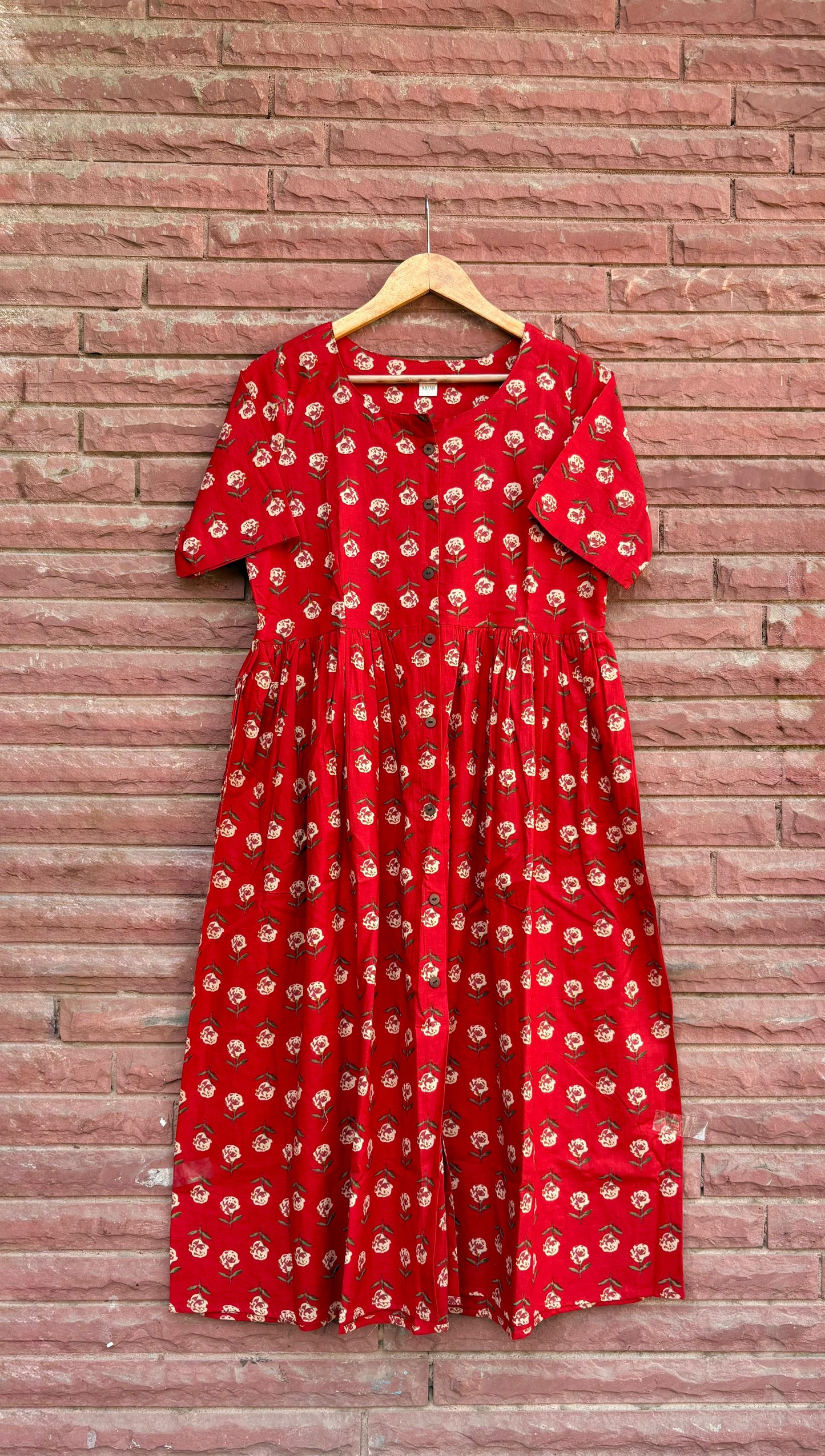 Amrah Wholesale Naisha K 1060 Cotton Printed Midi One Piece Dress