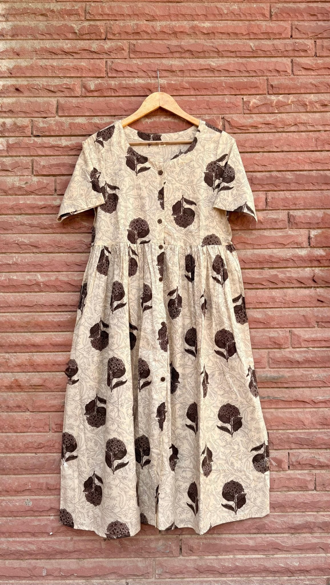Amrah Wholesale Naisha K 1060 Cotton Printed Midi One Piece Dress - Amrah Wholesale