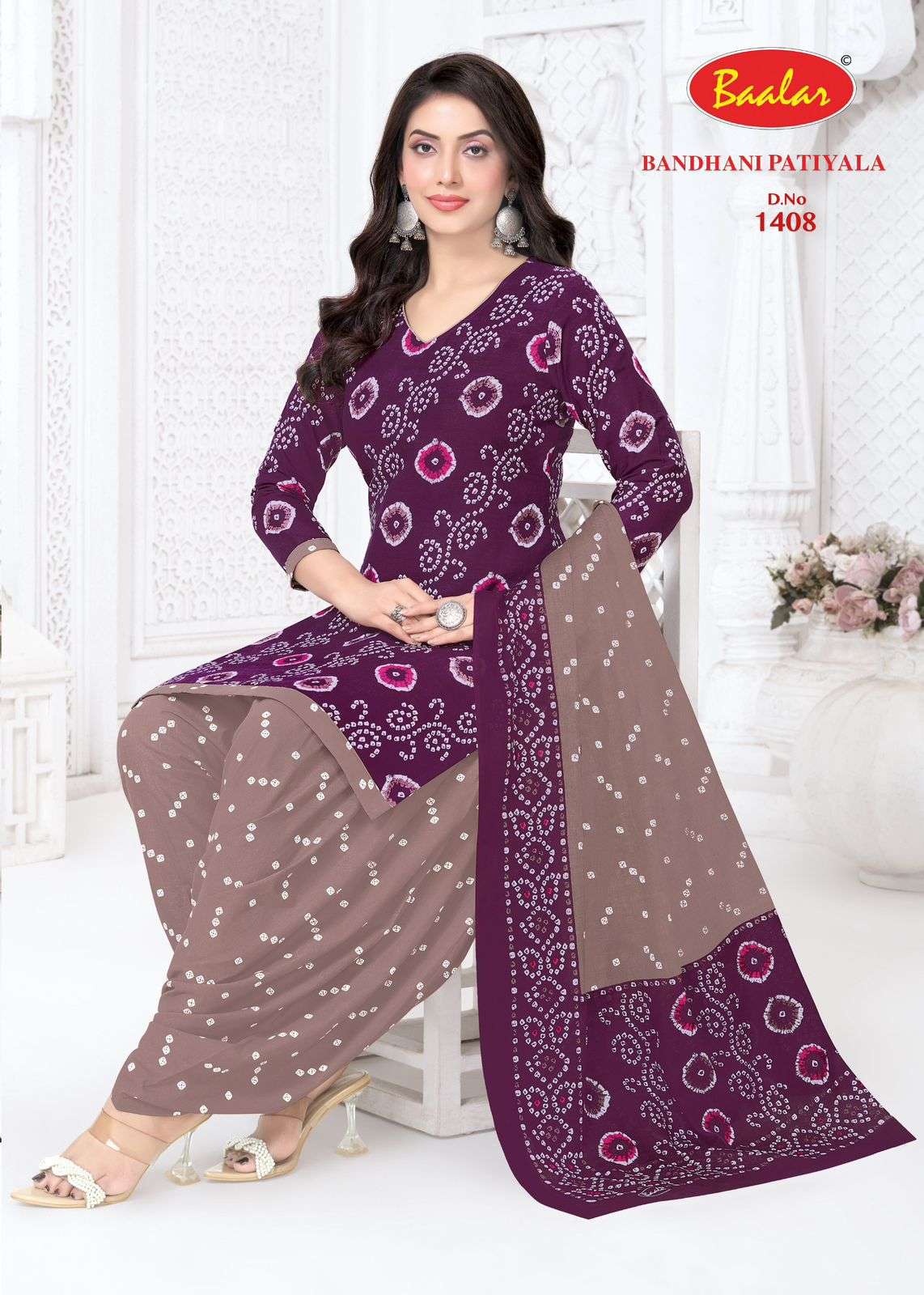 Baalar Fabrics Bandhani Patiyala Vol 14 Cotton Dress Material