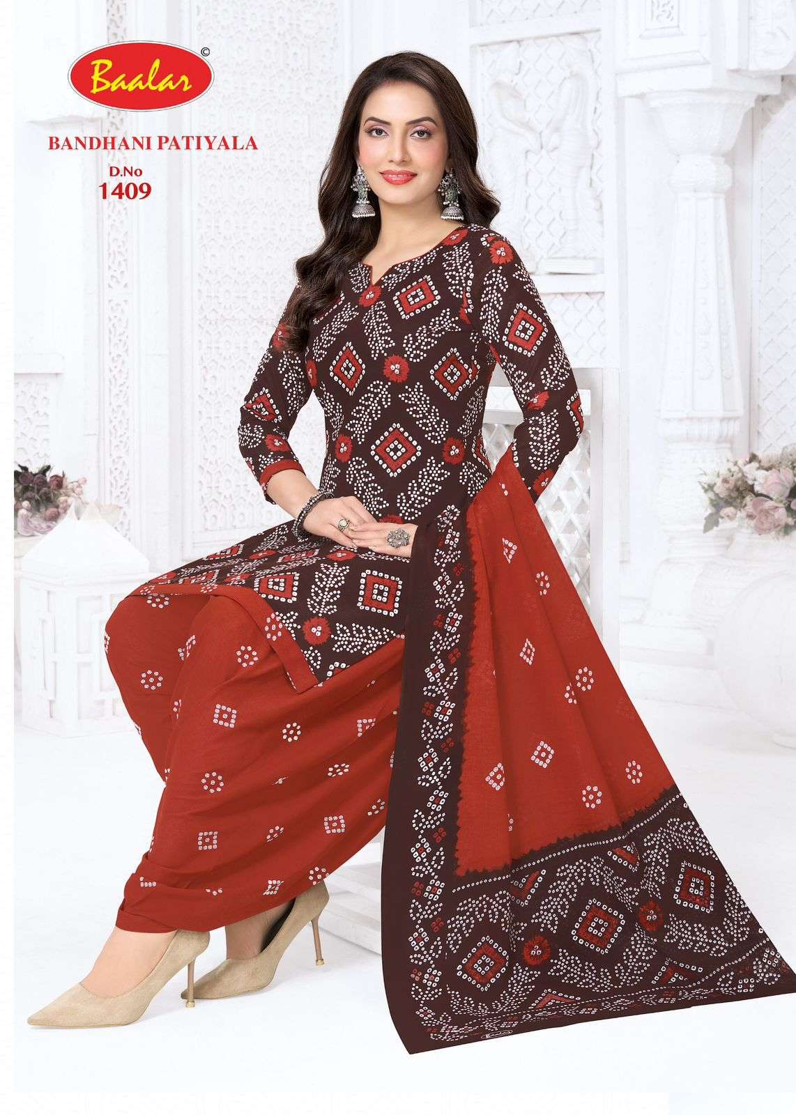 Baalar Fabrics Bandhani Patiyala Vol 14 Cotton Dress Material