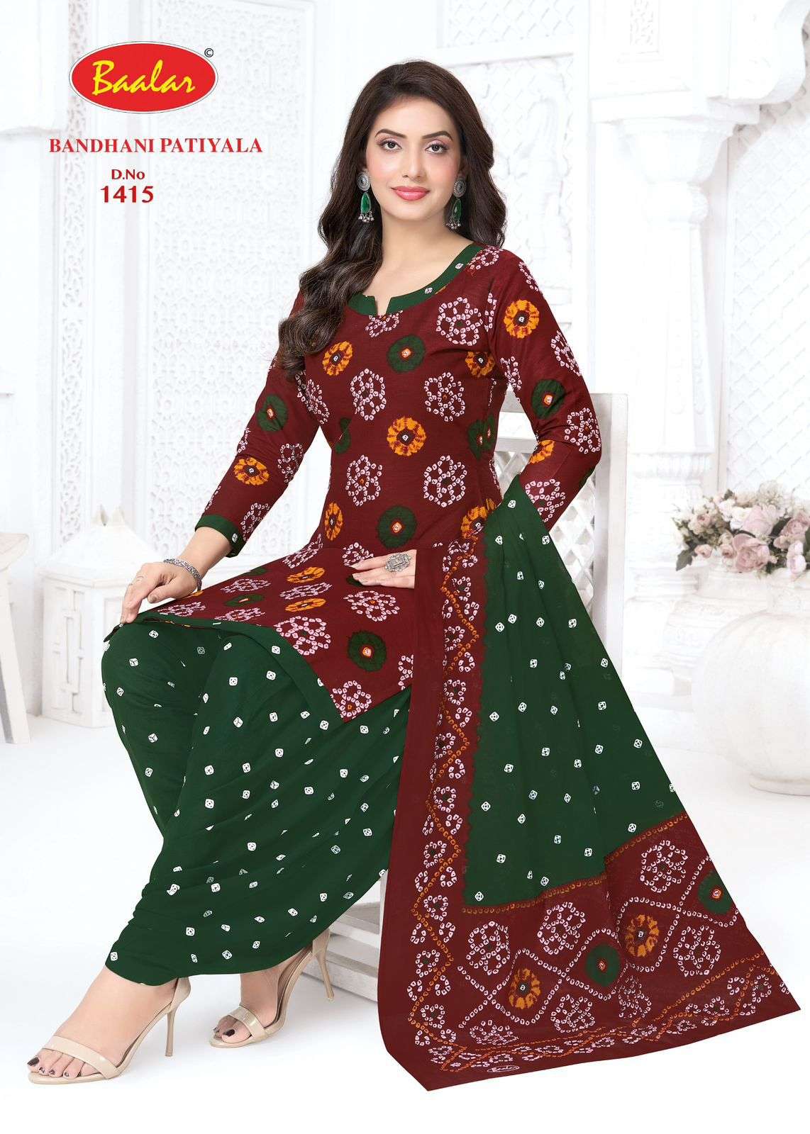 Baalar Fabrics Bandhani Patiyala Vol 14 Cotton Dress Material