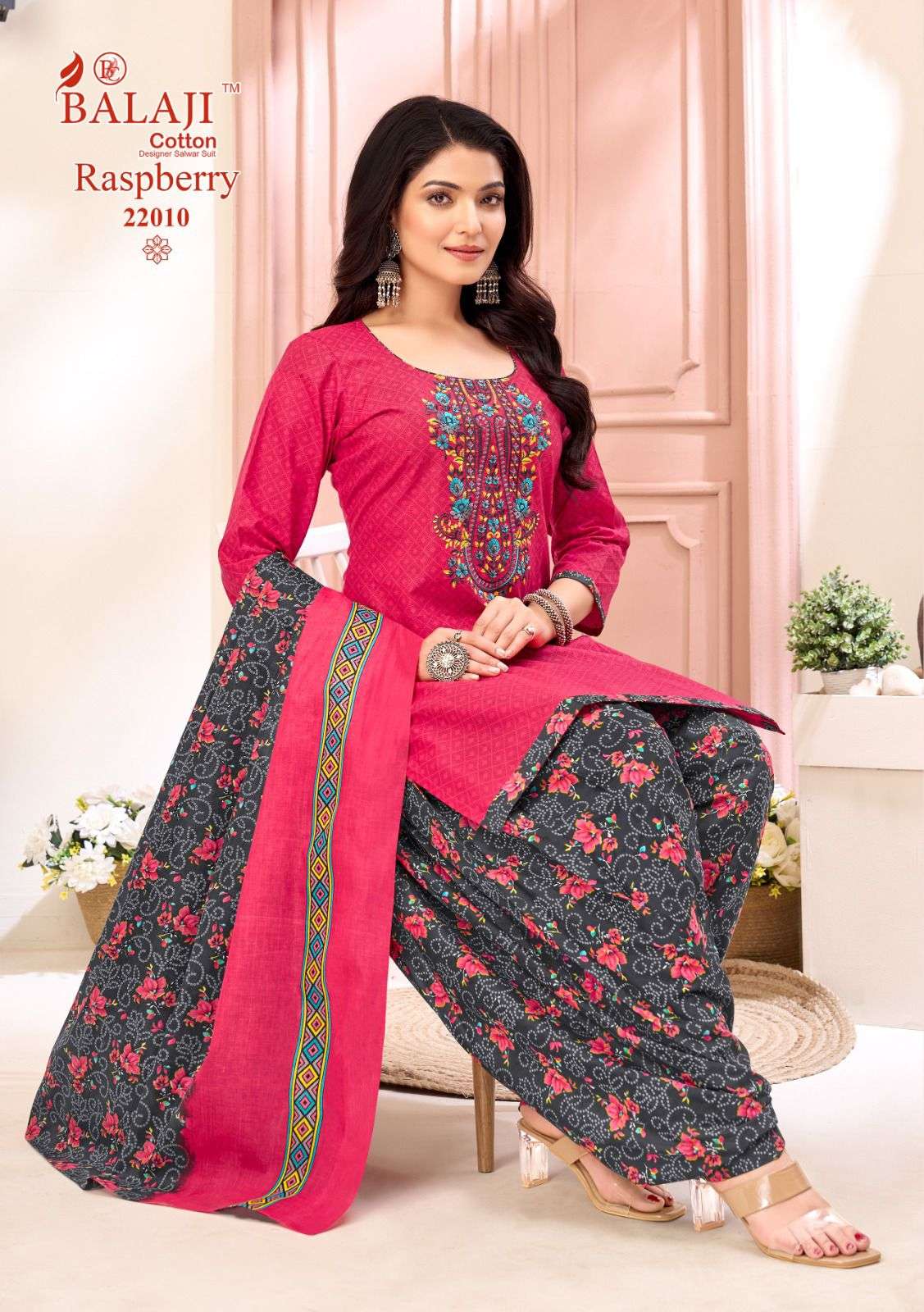 Balaji Cotton Raspberry Vol - 22 Cotton Dress Material Wholesale Surat India - Amrah Wholesale
