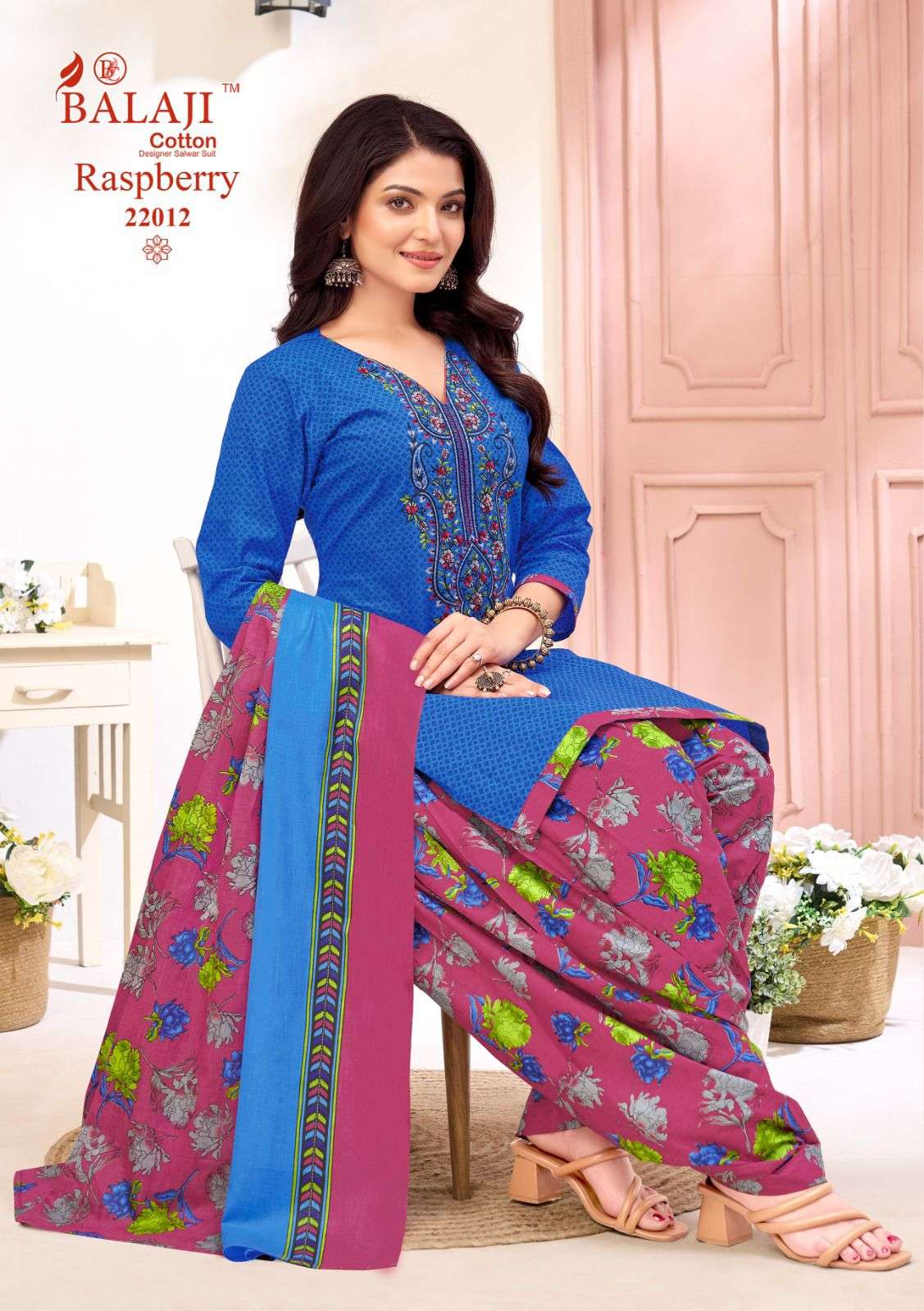 Balaji Cotton Raspberry Vol - 22 Cotton Dress Material Wholesale Surat India - Amrah Wholesale
