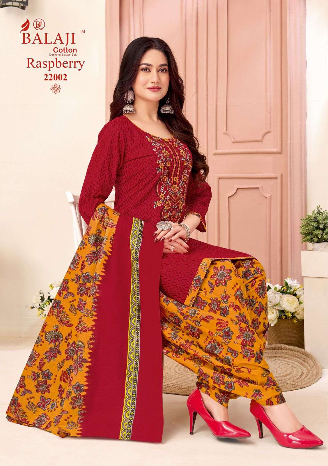 Balaji Cotton Raspberry Vol - 22 Cotton Dress Material Wholesale Surat India - Amrah Wholesale