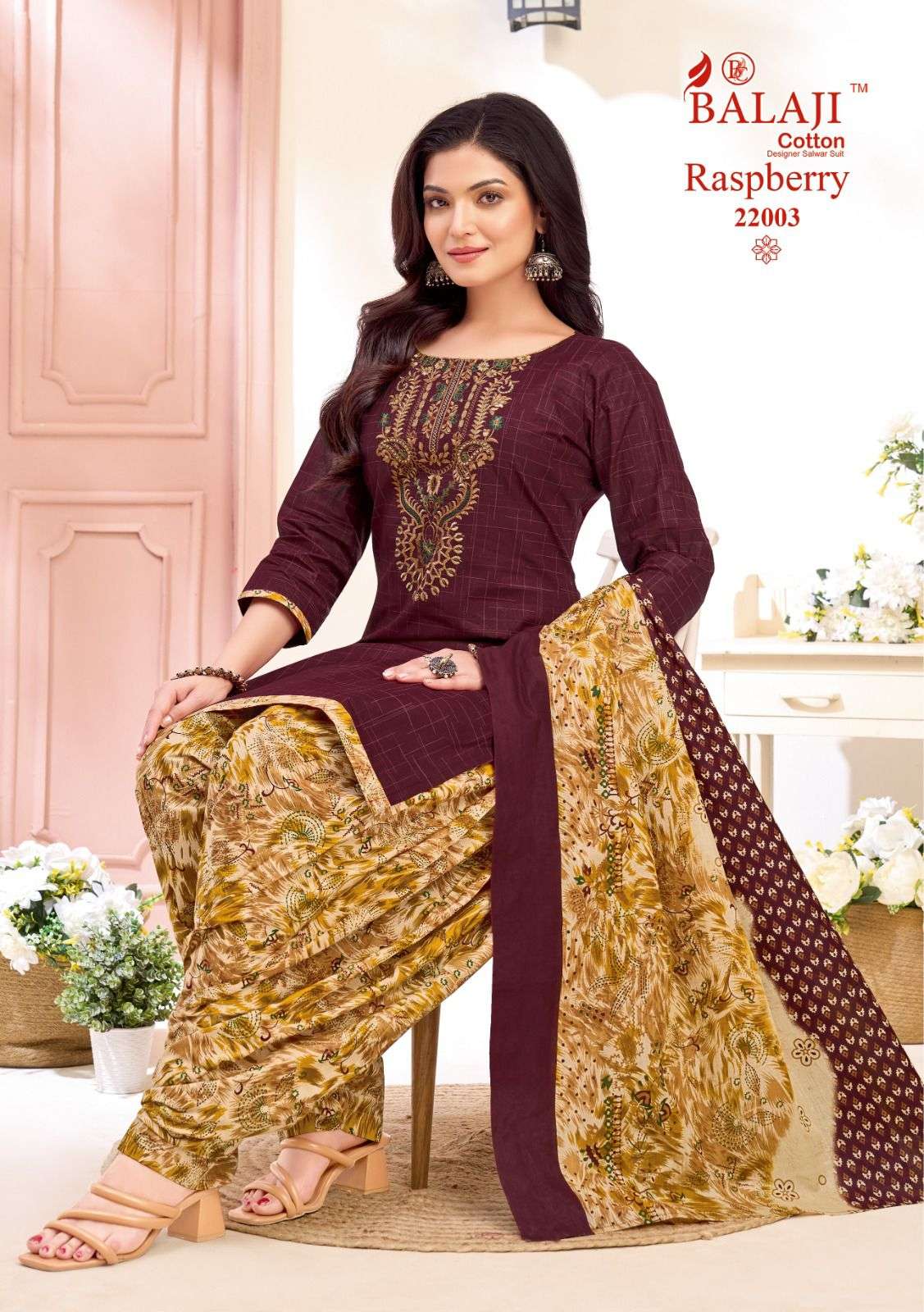 Balaji Cotton Raspberry Vol - 22 Cotton Dress Material Wholesale Surat India - Amrah Wholesale