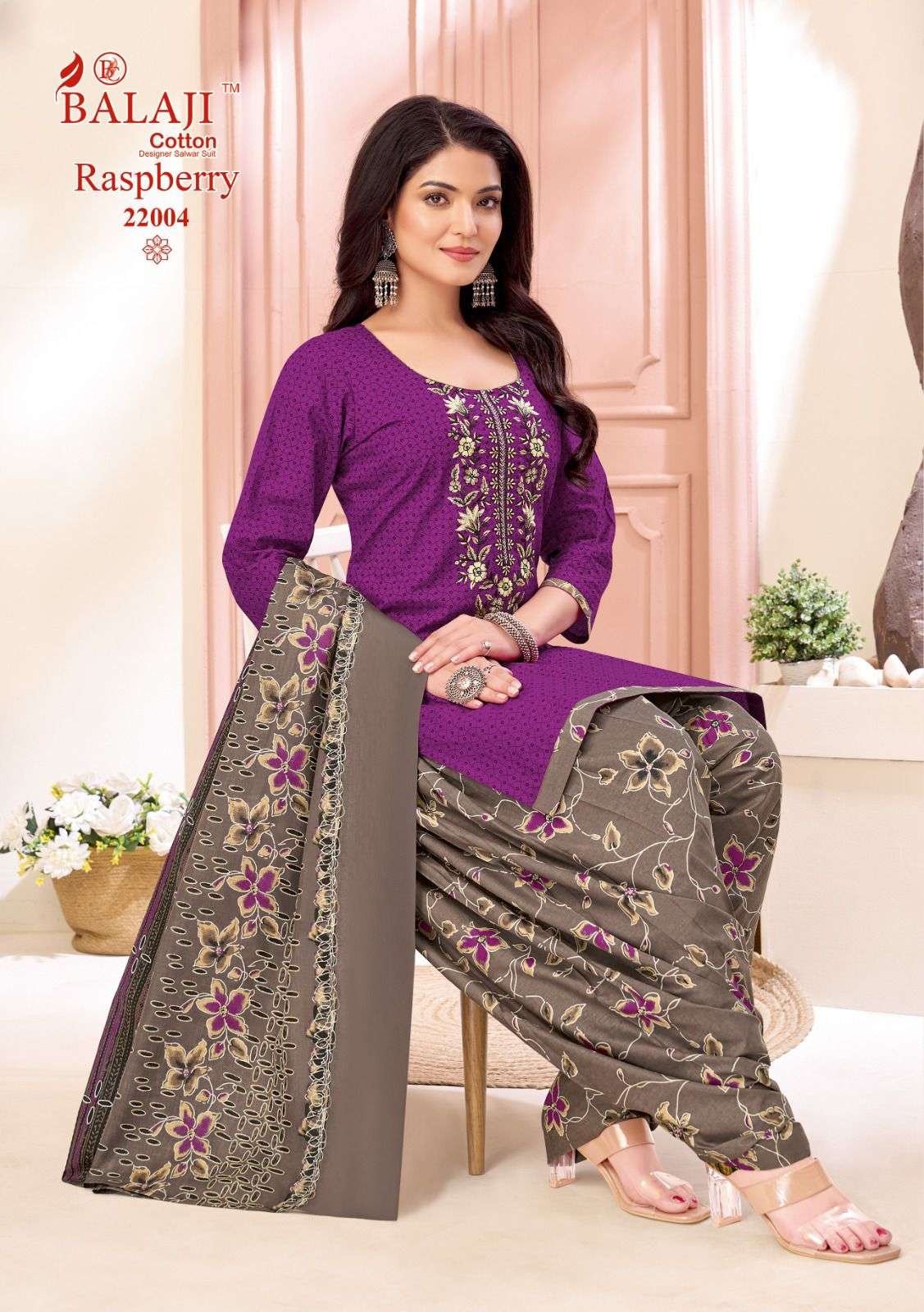 Balaji Cotton Raspberry Vol - 22 Cotton Dress Material Wholesale Surat India - Amrah Wholesale