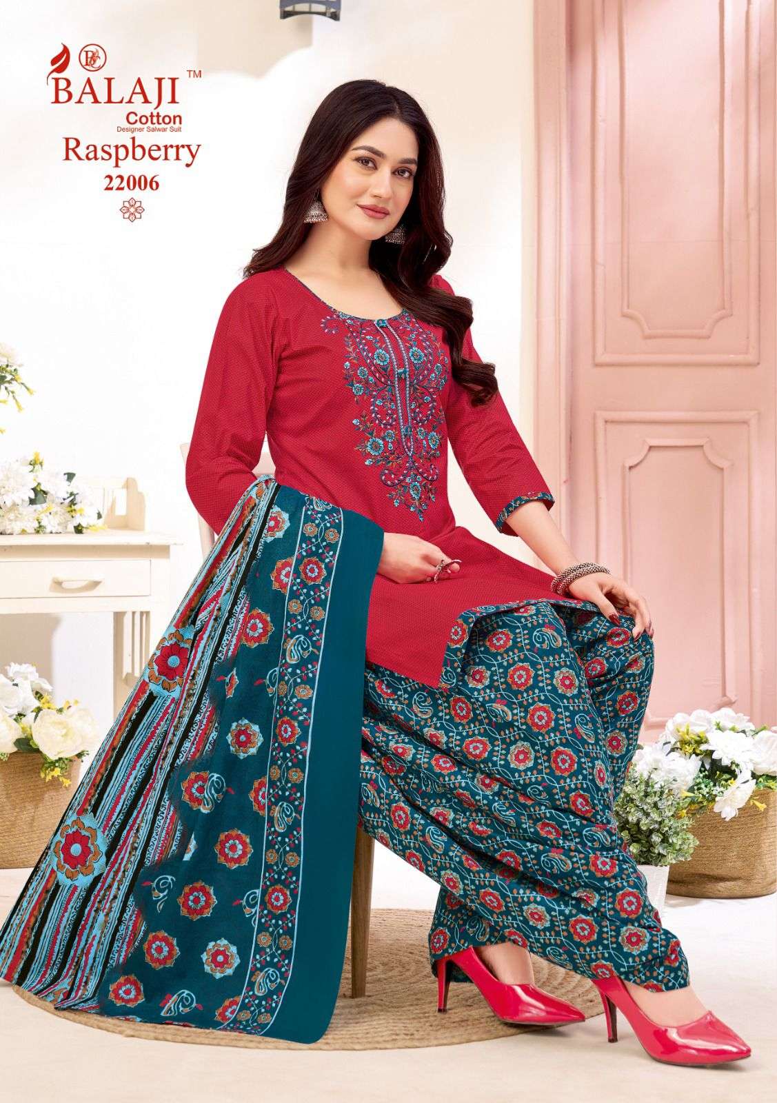 Balaji Cotton Raspberry Vol - 22 Cotton Dress Material Wholesale Surat India - Amrah Wholesale