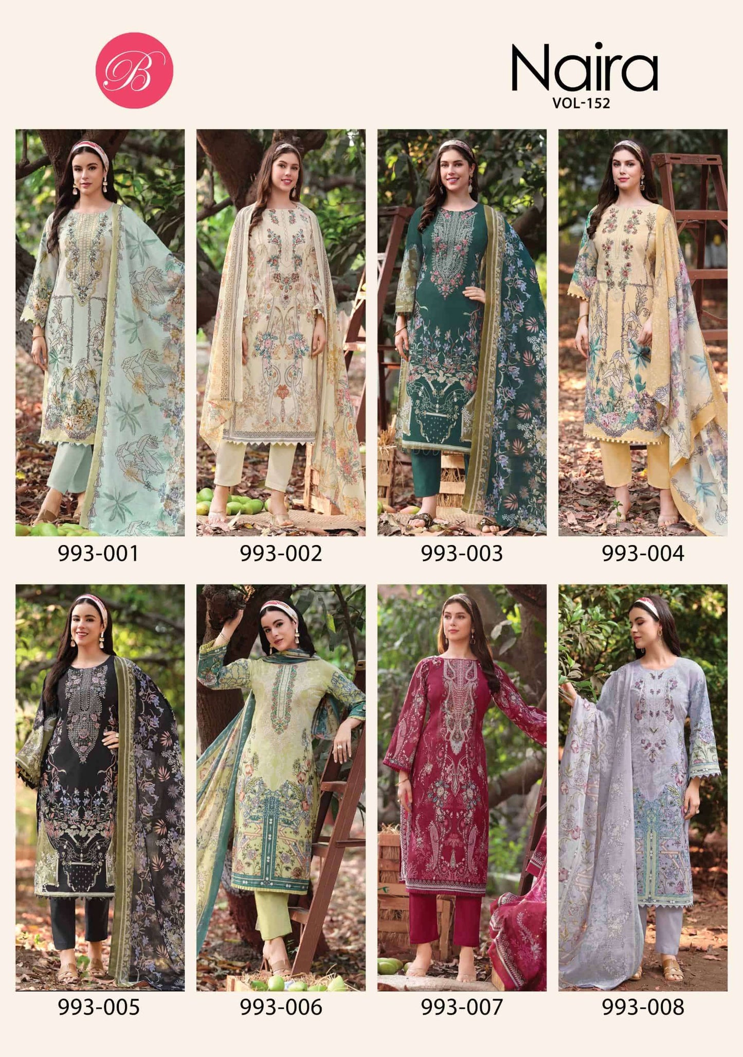 Belliza Naira Vol 152 Premium Cotton Ladies Suit Catalogue Wholesale