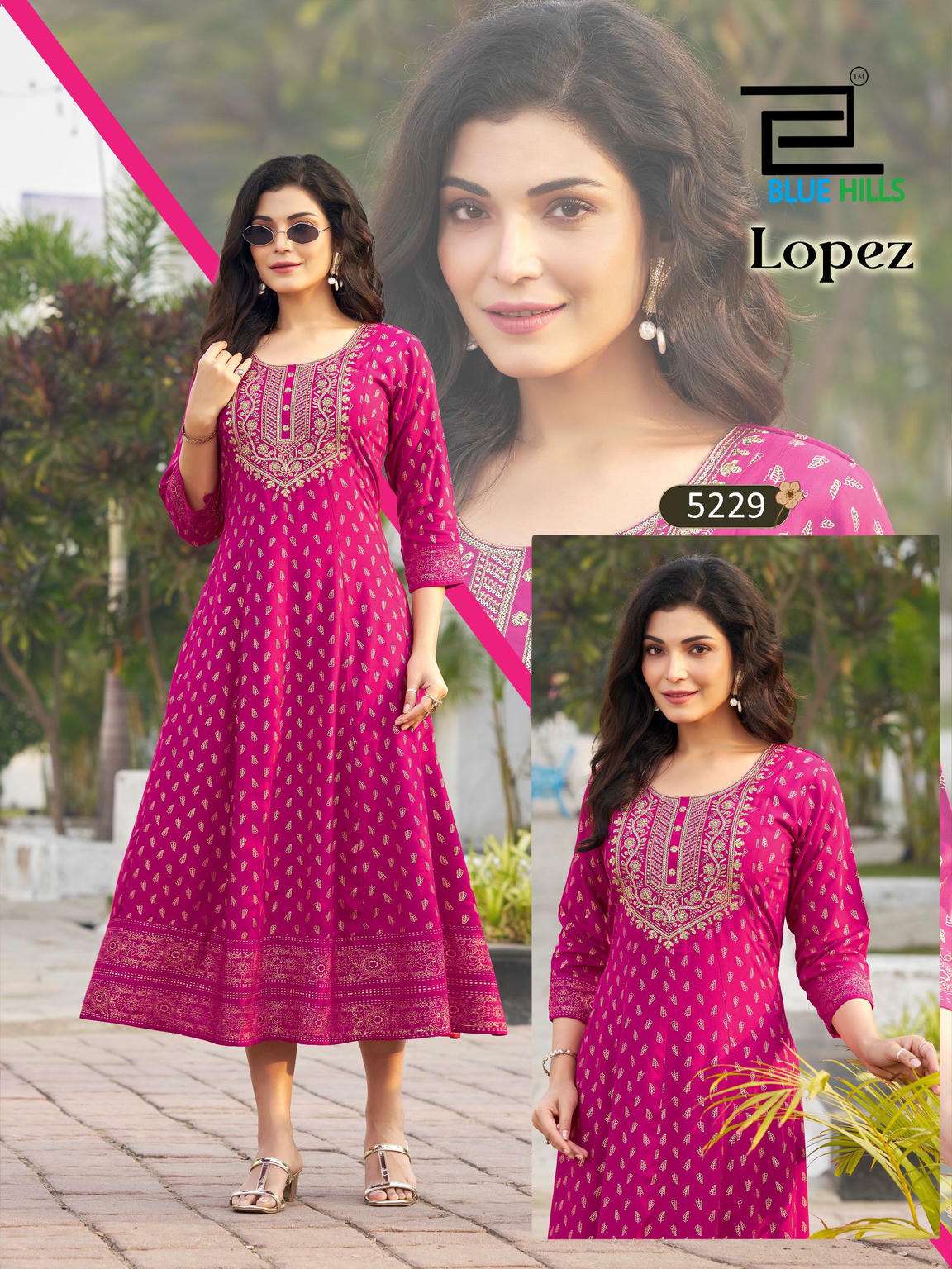 Blue Hills Lopez Series Rayon Anarkali Gown Wholesale Catalogue - Amrah Wholesale