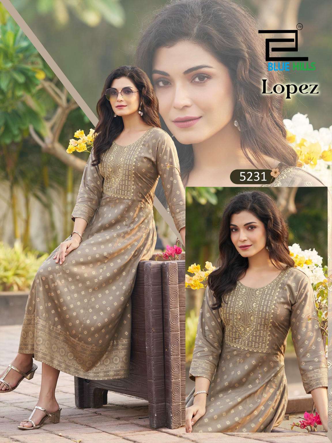 Blue Hills Lopez Series Rayon Anarkali Gown Wholesale Catalogue - Amrah Wholesale