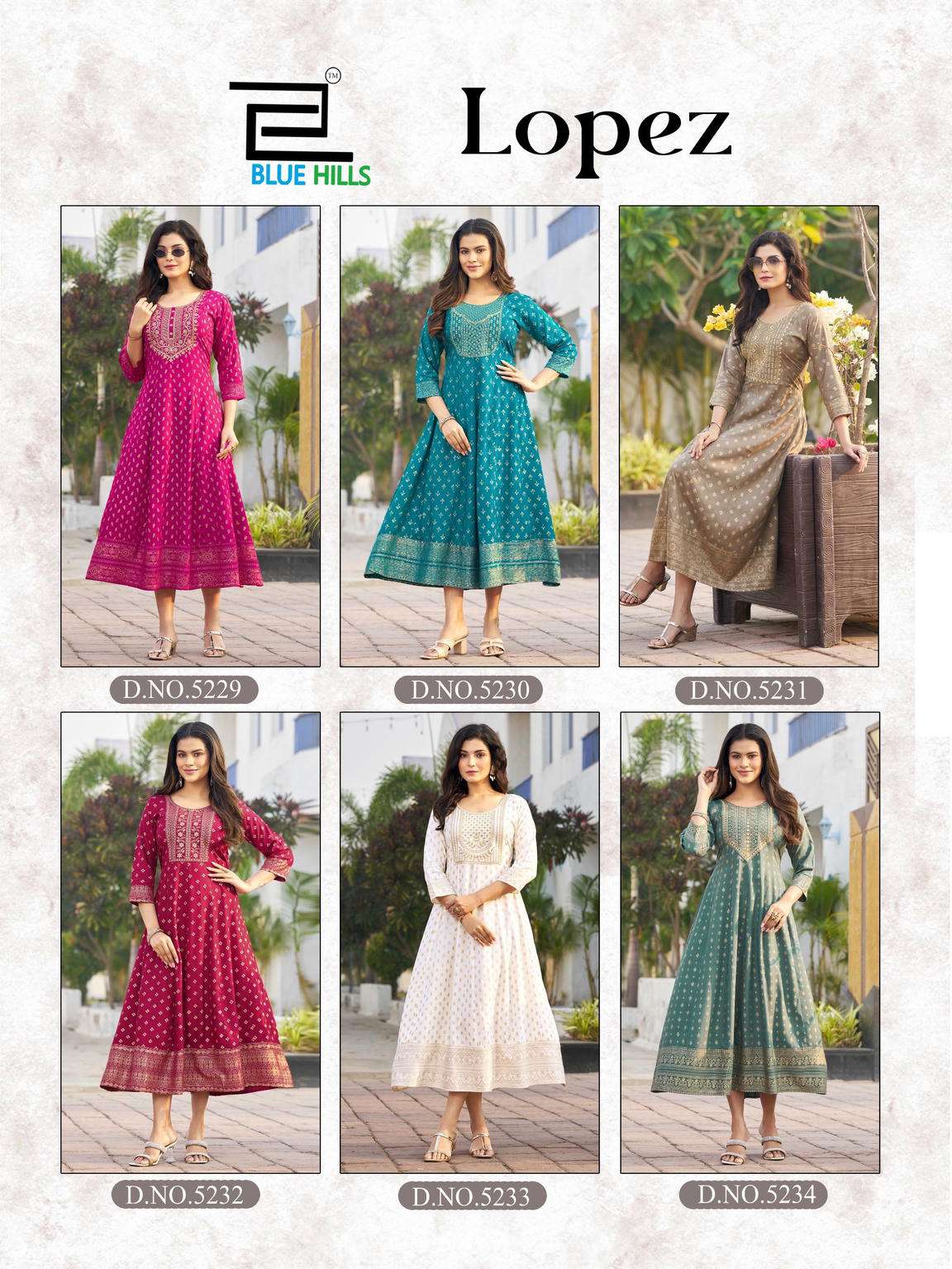 Blue Hills Lopez Series Rayon Anarkali Gown Wholesale Catalogue - Amrah Wholesale