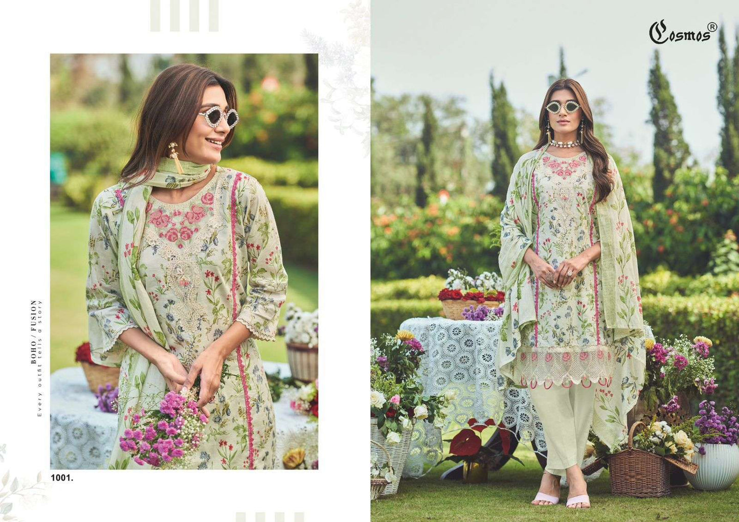 Cosmos Floral Lawn Vol - 01 - Amrah Wholesale