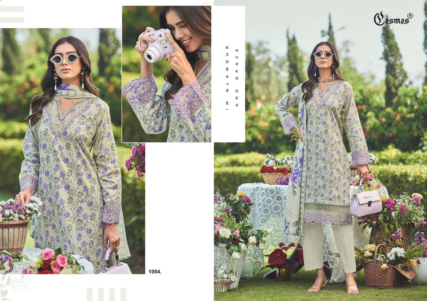 Cosmos Floral Lawn Vol - 01 - Amrah Wholesale