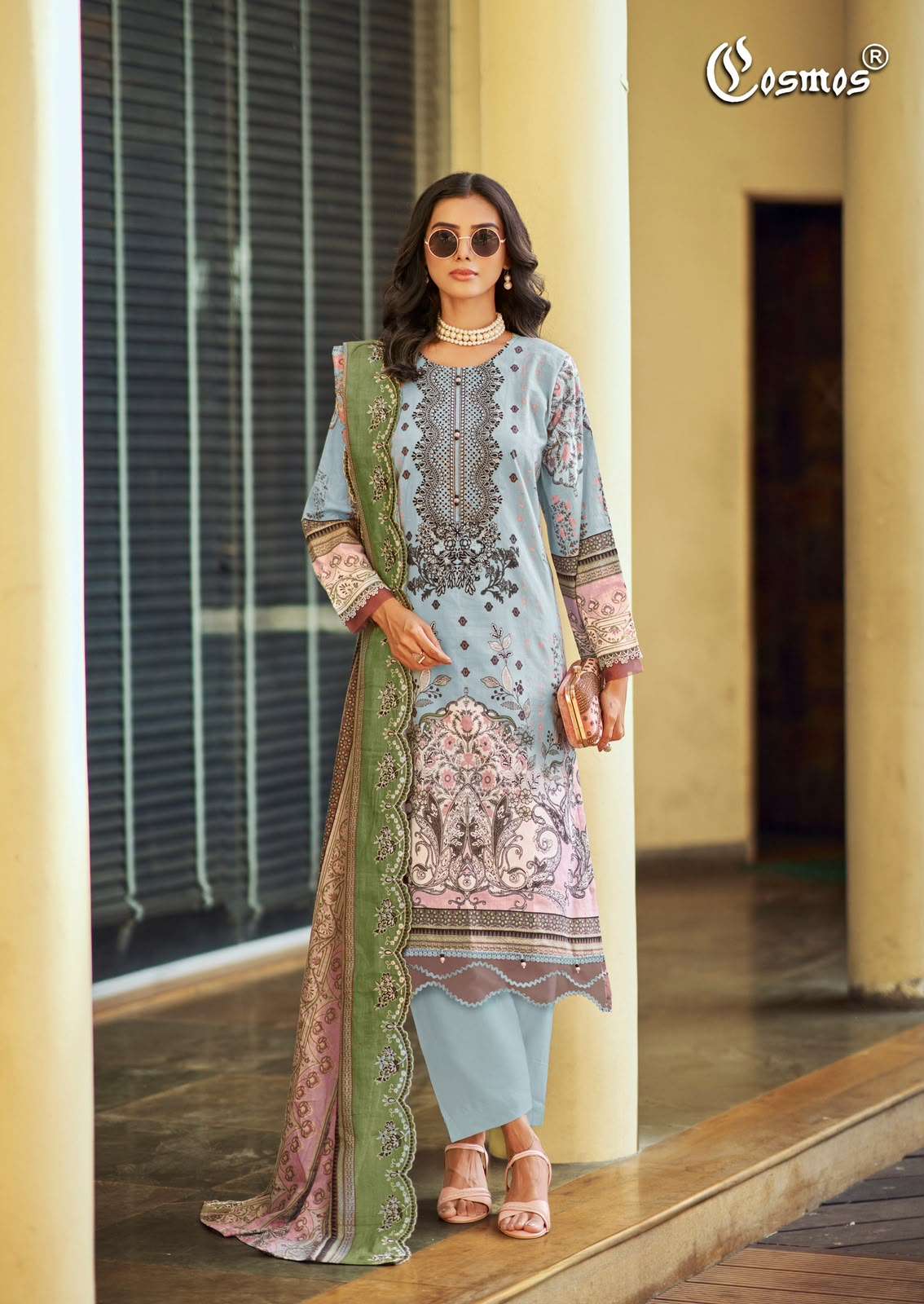 Cosmos Needle Wonder Vol 5 Lawn Cotton Pakistani Suit - Amrah Wholesale